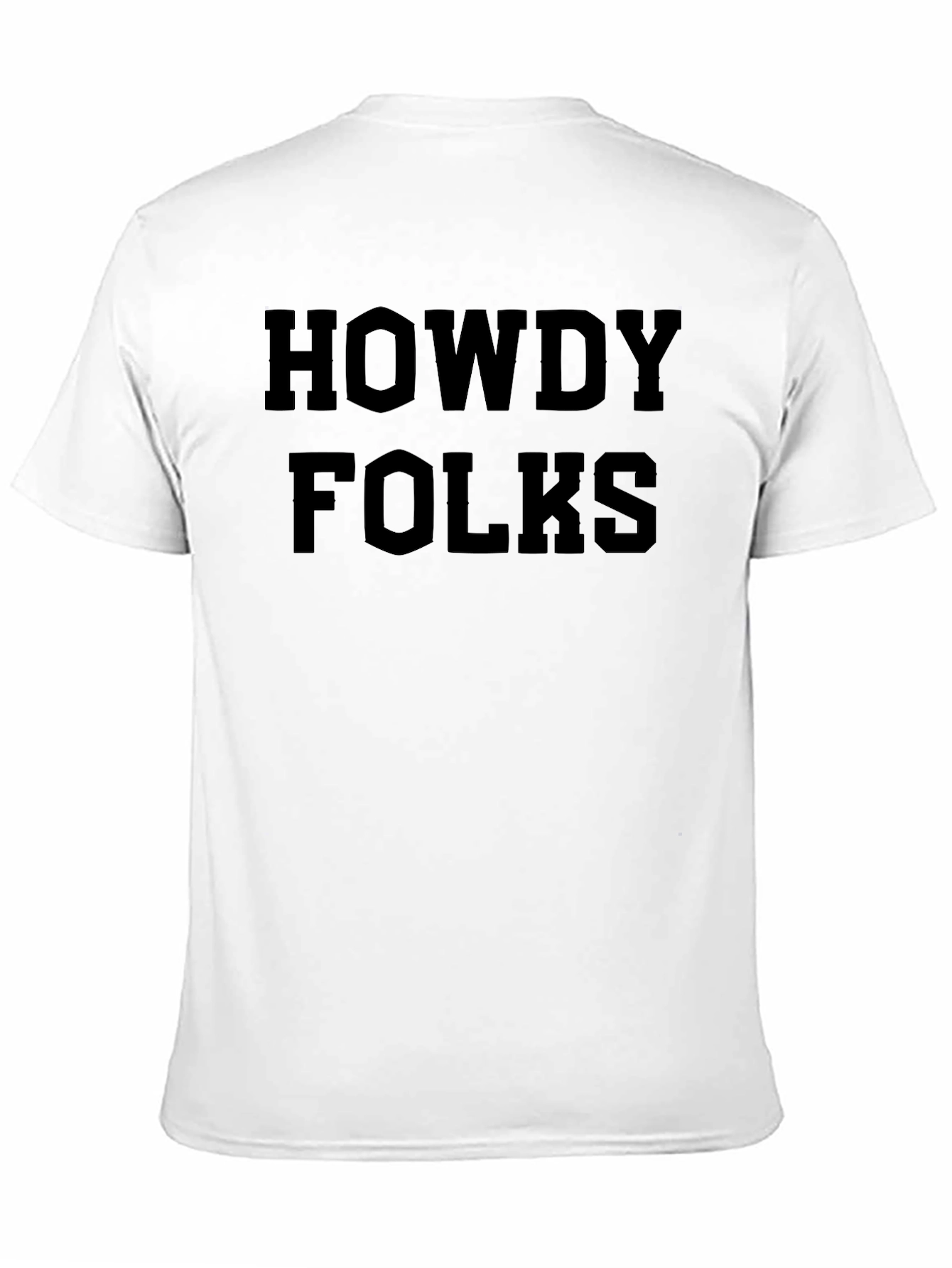 Black Howdy Folks Black T-Shirt - Western Style view 11