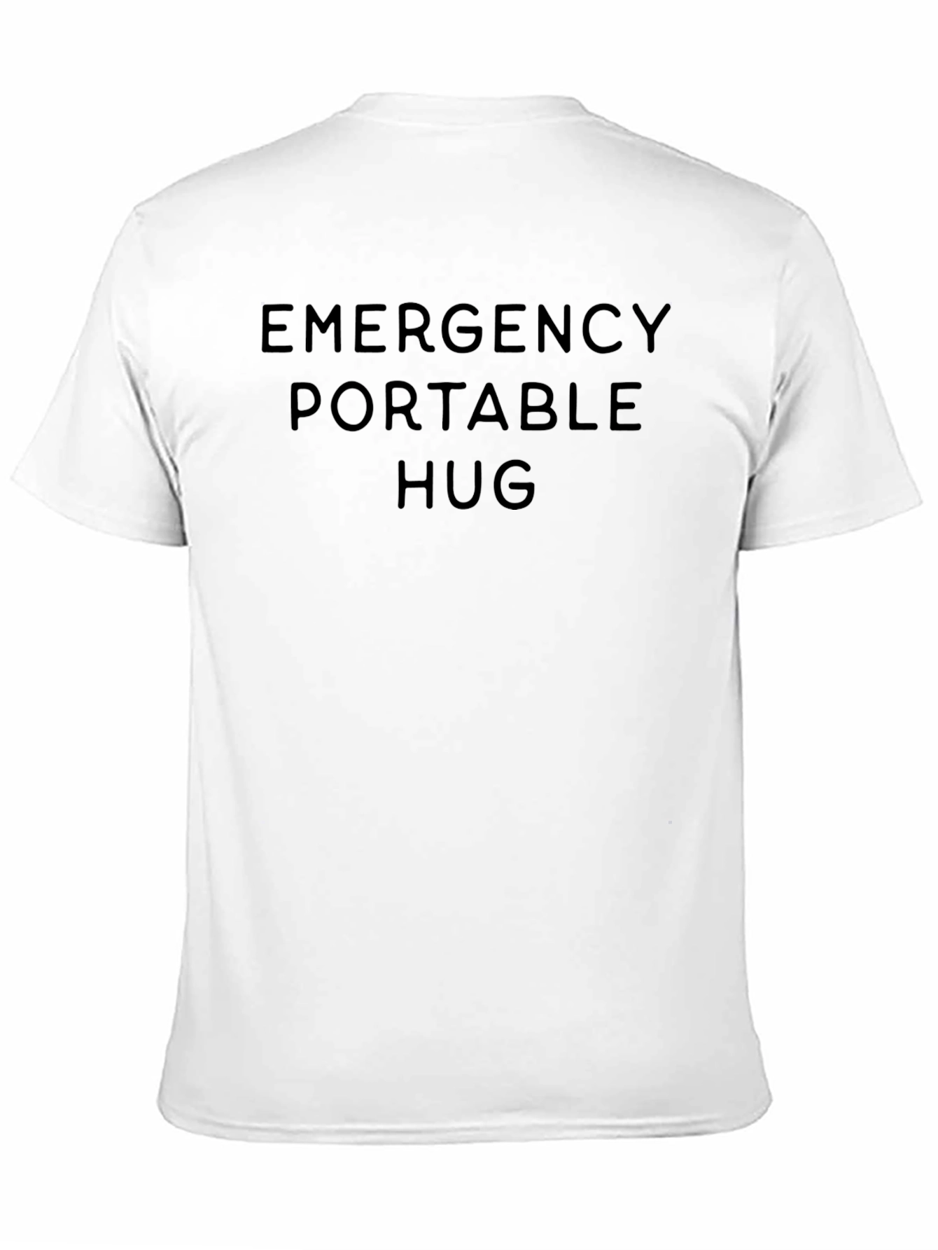Black Emergency Portable Hug T-Shirt - Soft Comfort Tee view 11