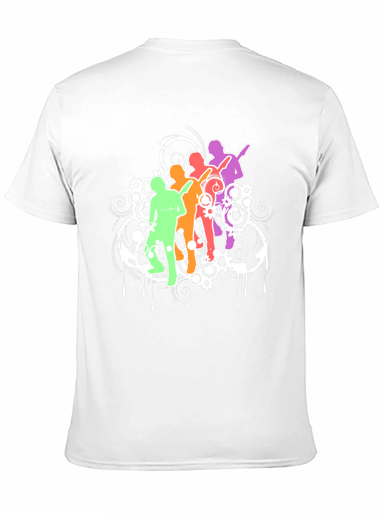 Black Colorful Music Band Graphic Black T-Shirt view 11