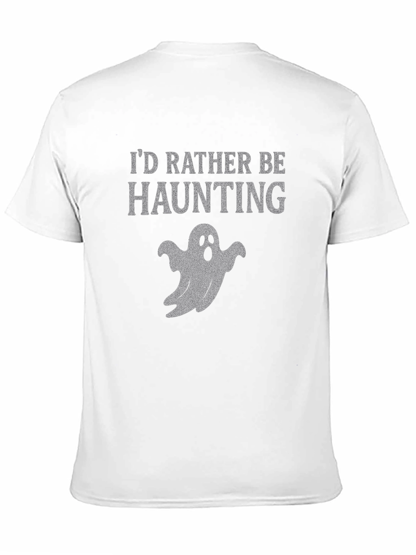 Black I'd Rather Be Haunting Ghost T-Shirt view 11