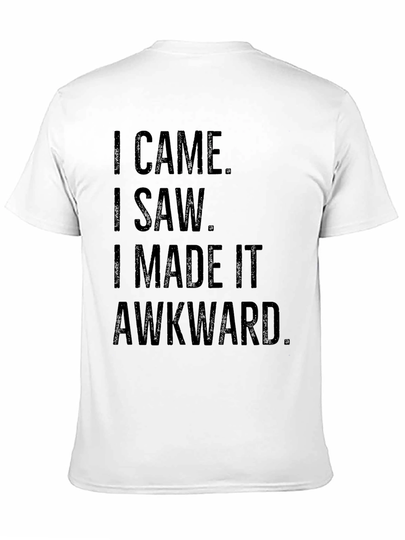 Black Funny Awkward Statement Black Graphic T-Shirt view 11