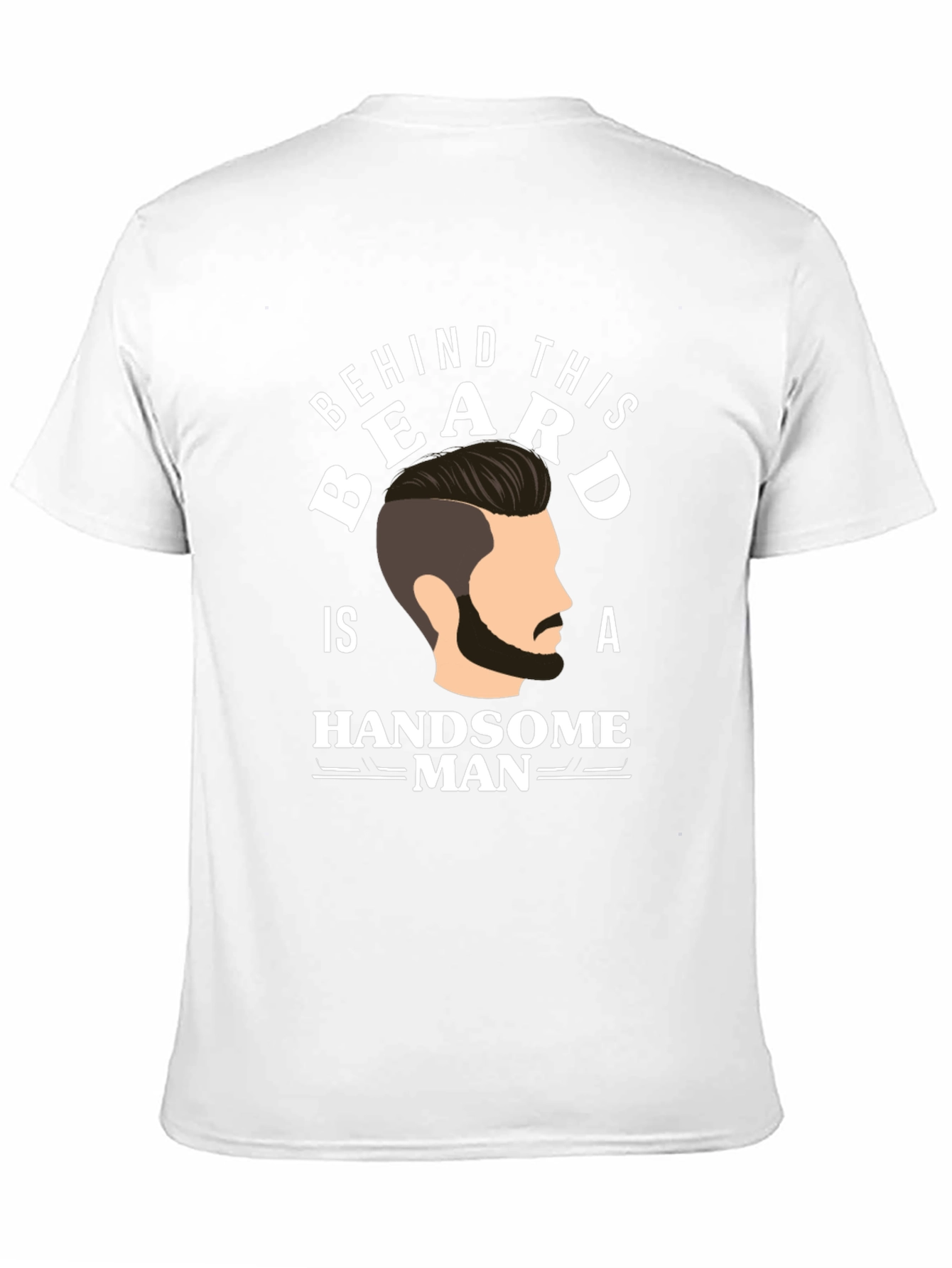 Black Behind This Beard Handsome Man Graphic T-Shirt view 11
