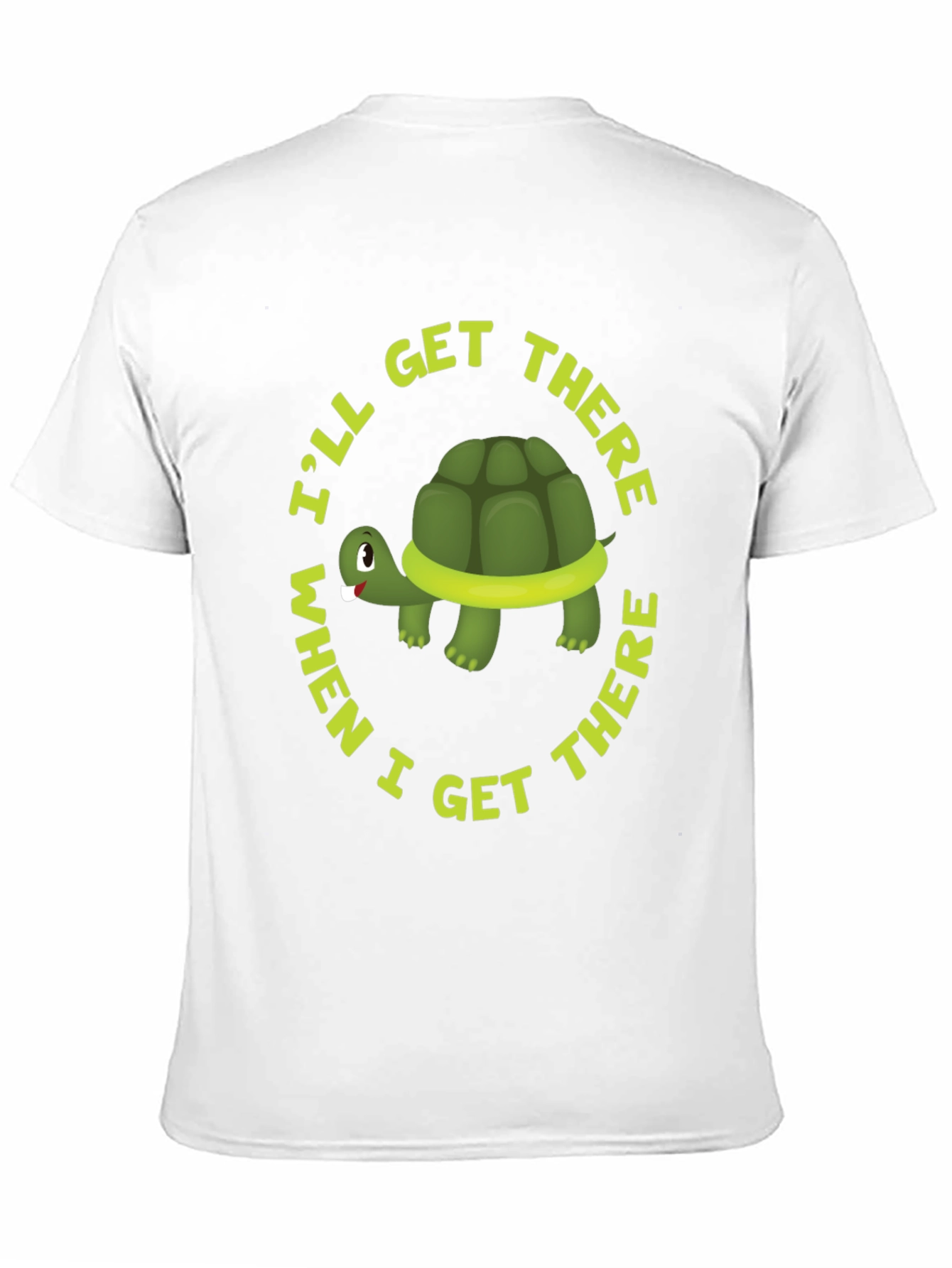 Black Funny Turtle Graphic T-Shirt - I'll Get There When I Get There view 11