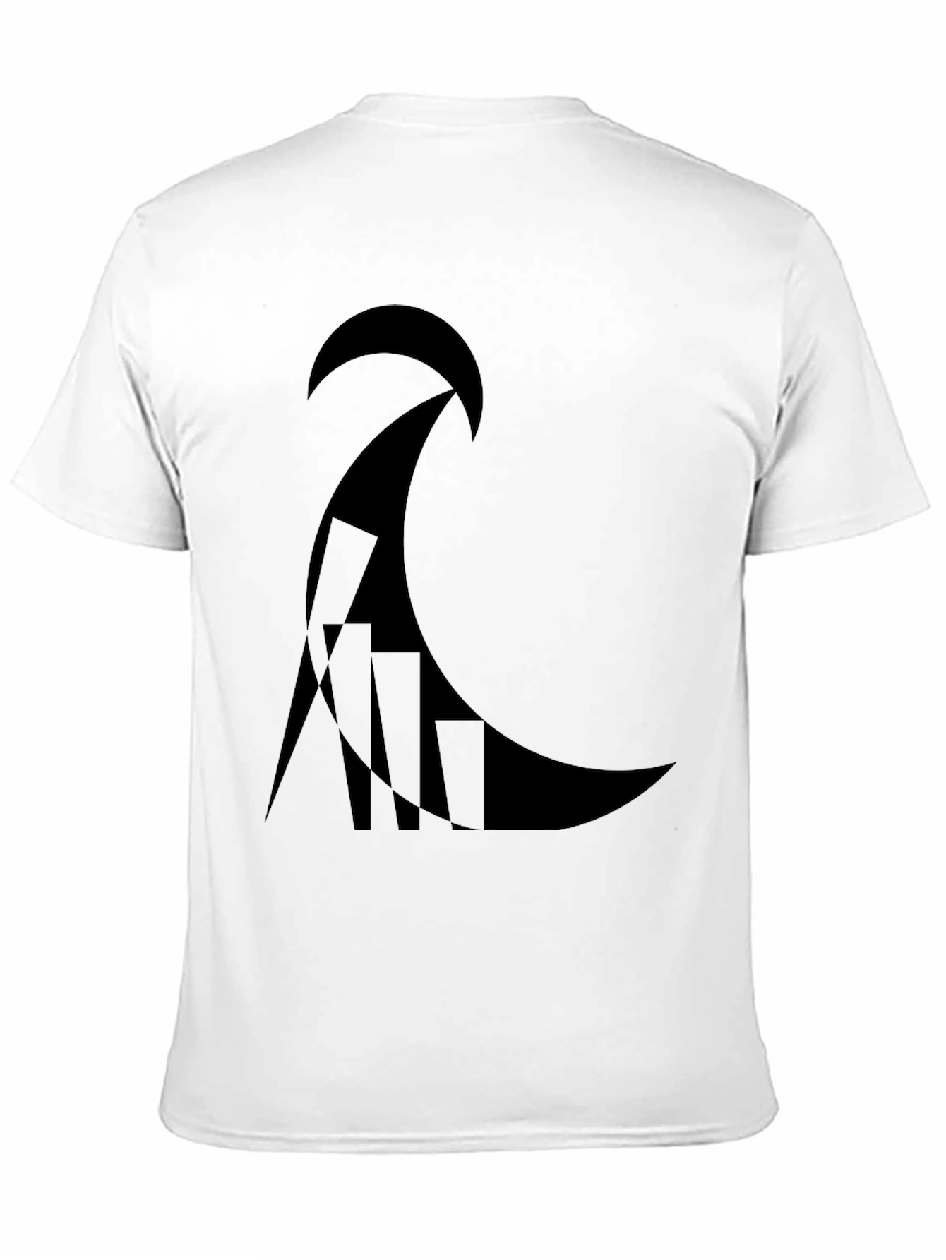 Black Abstract Graphic Black T-Shirt view 11