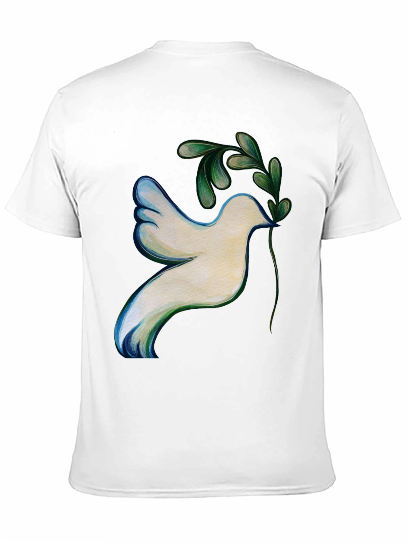 Black Dove of Peace Graphic Tee - Unisex Black T-Shirt view 11