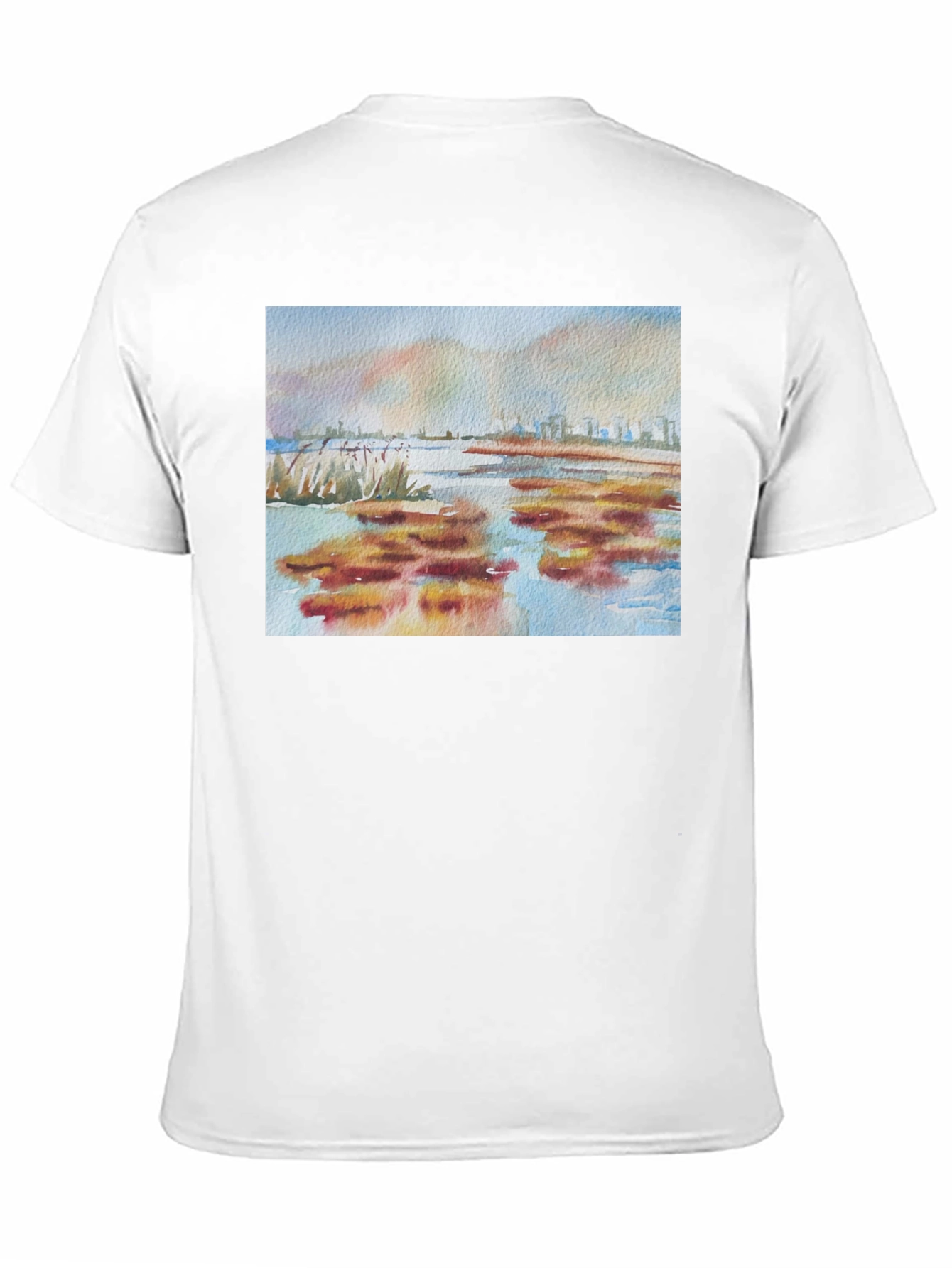 Black Watercolor Landscape Tee - Artistic Comfort view 11