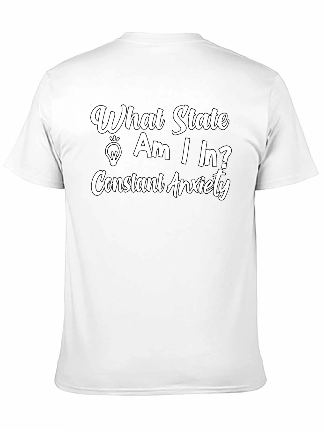 Black Constant Anxiety T-Shirt - Humorous Graphic Tee view 11