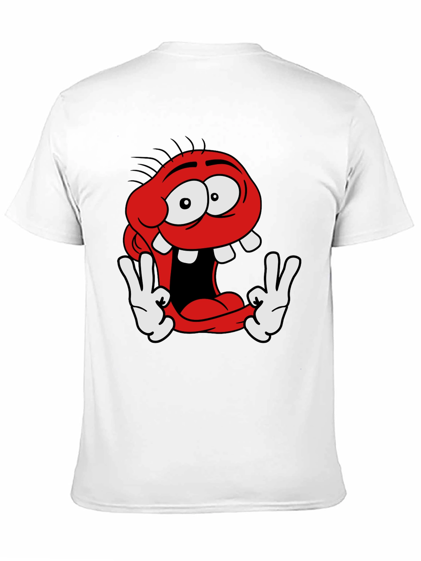 Black Funny Cartoon Character Graphic Tee view 11