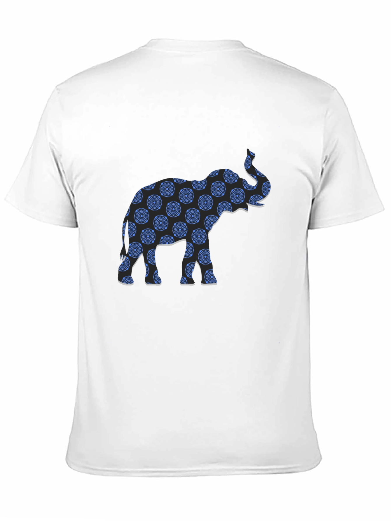 Black Elephant Print Black T-Shirt view 11
