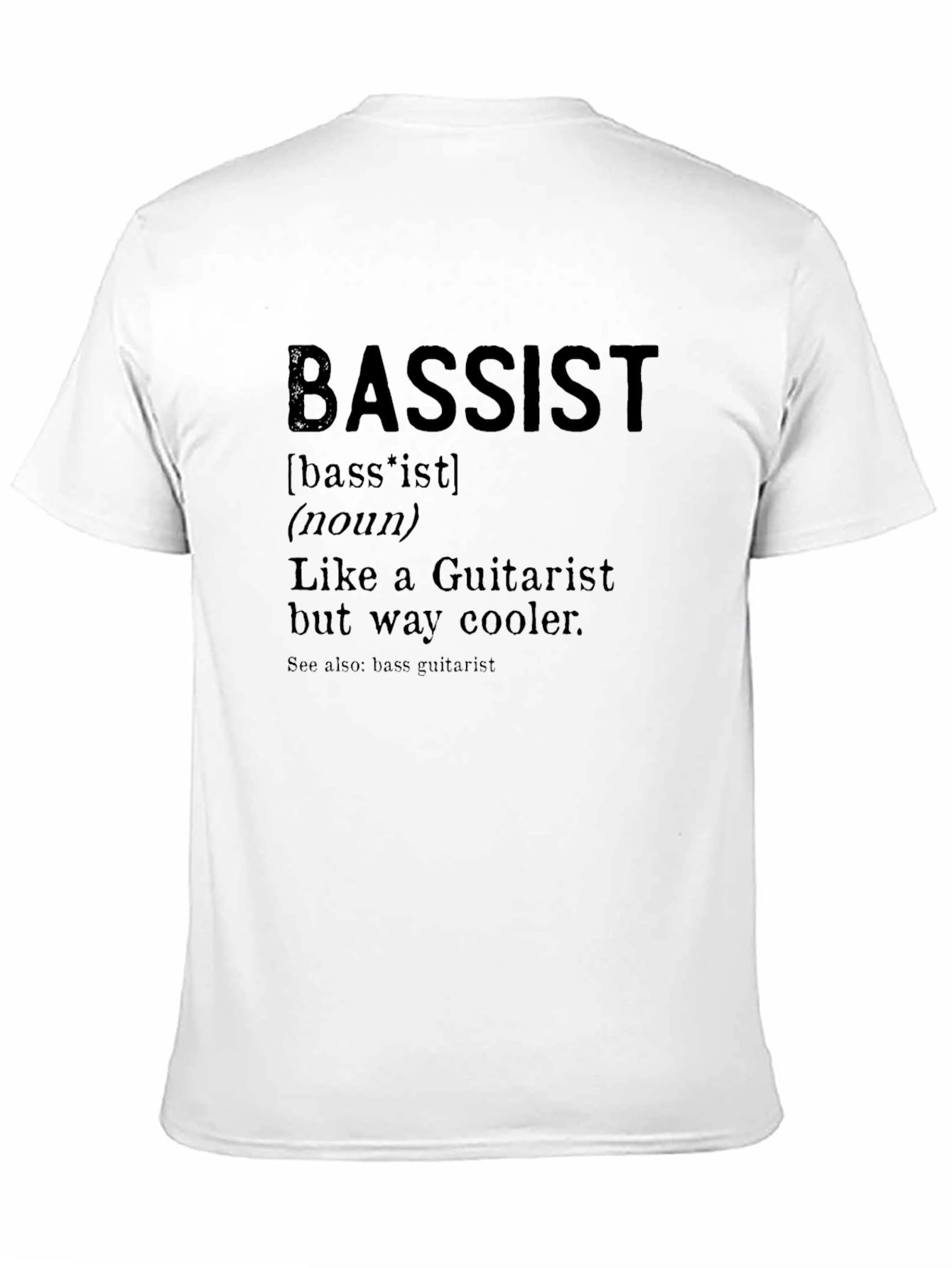Black Bassist Definition T-Shirt - Musician Humor Tee view 11