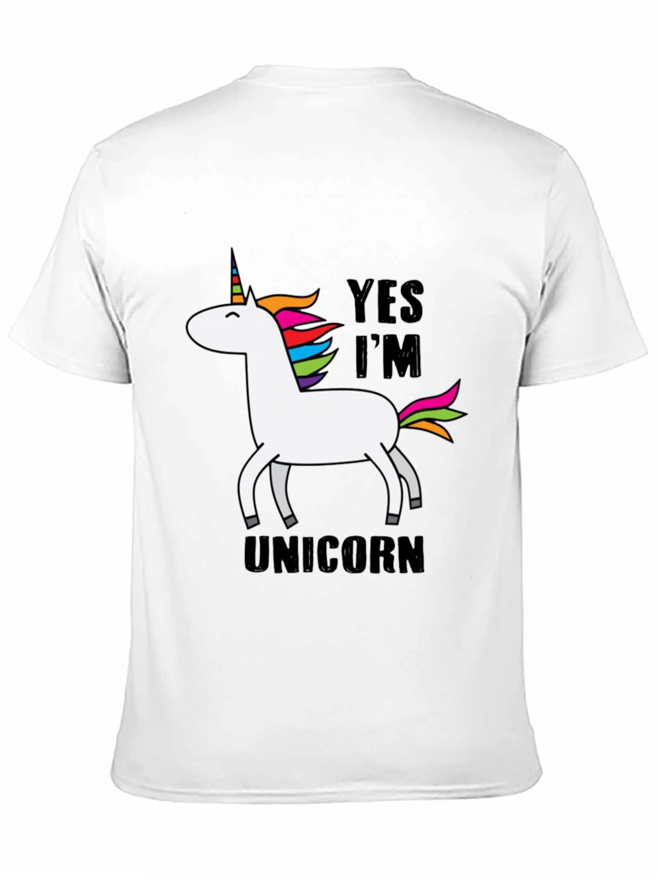 Black Yes I'm a Unicorn T-Shirt - Graphic Tee view 11