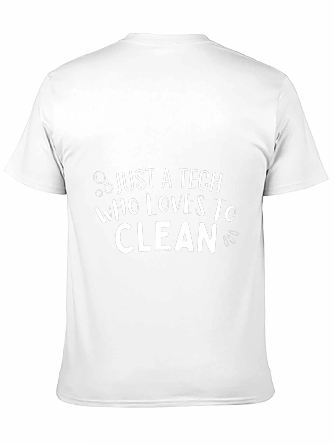 Black Just A Tech Who Loves To Clean T-Shirt view 11