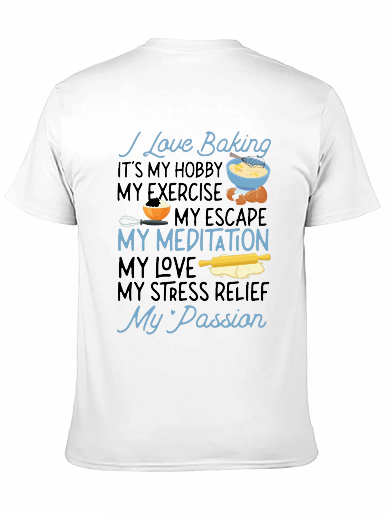 Black I Love Baking Graphic T-Shirt view 11