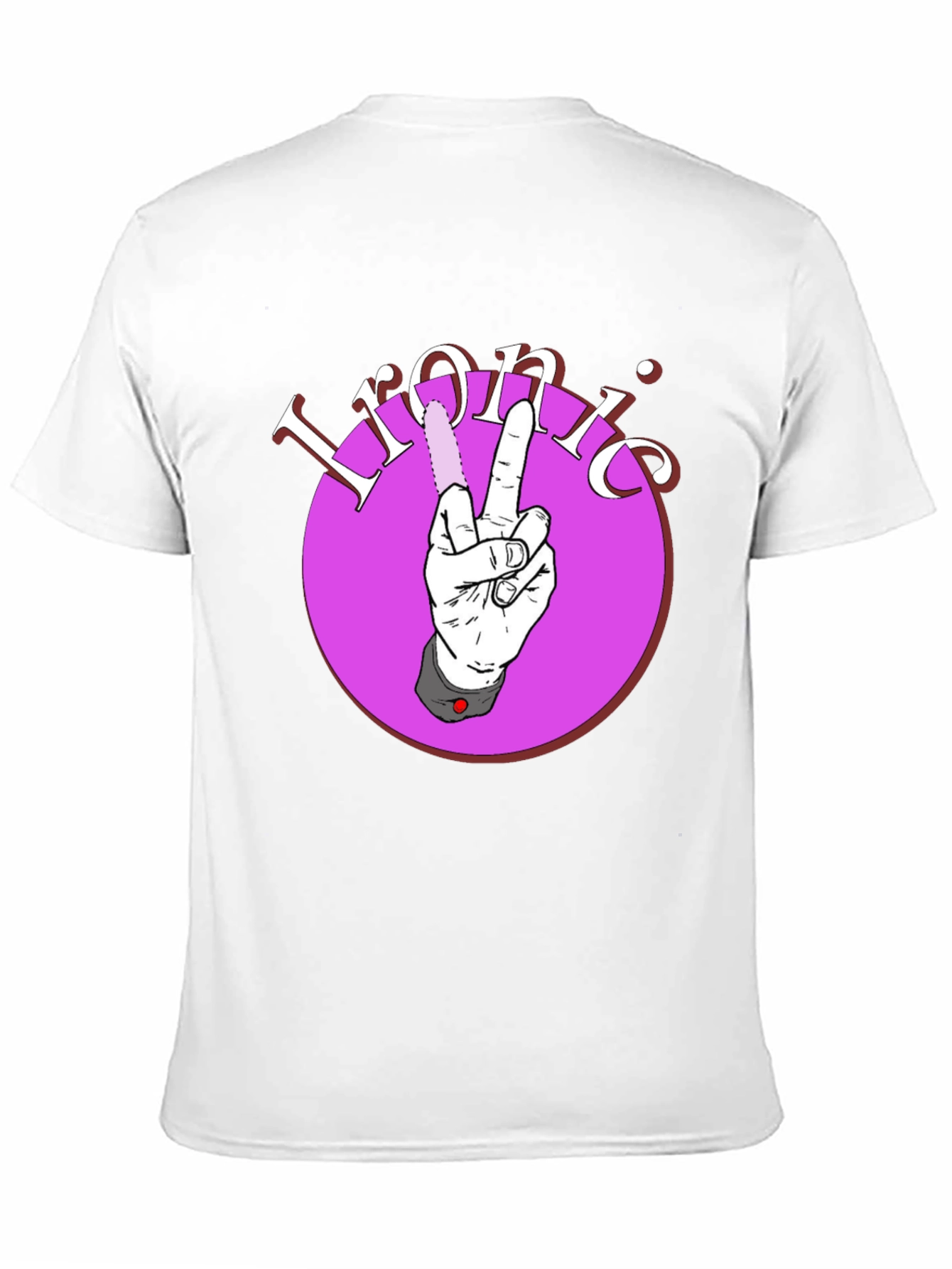 Black Ironic Peace Sign Graphic Tee view 11