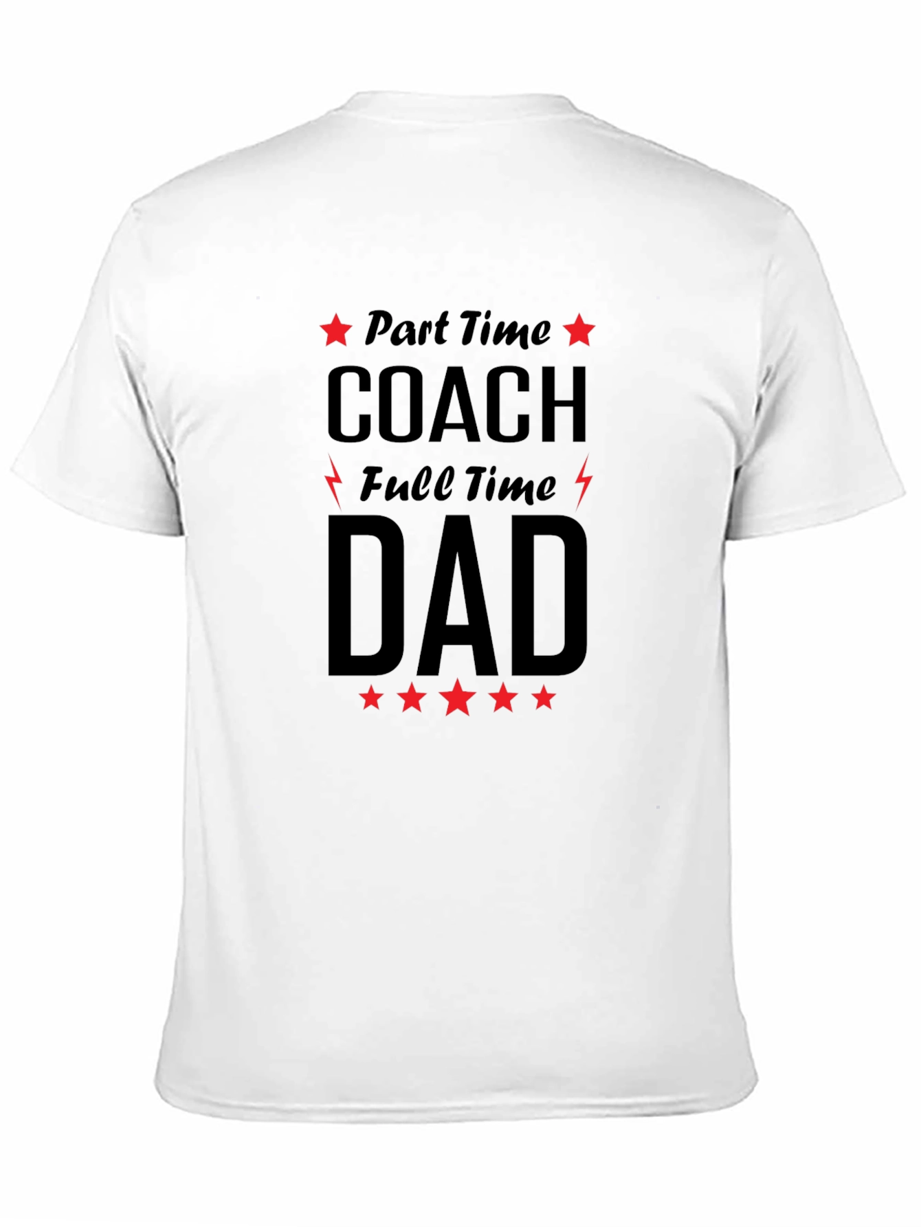 Black Part-Time Coach Full-Time Dad Graphic Tee view 11