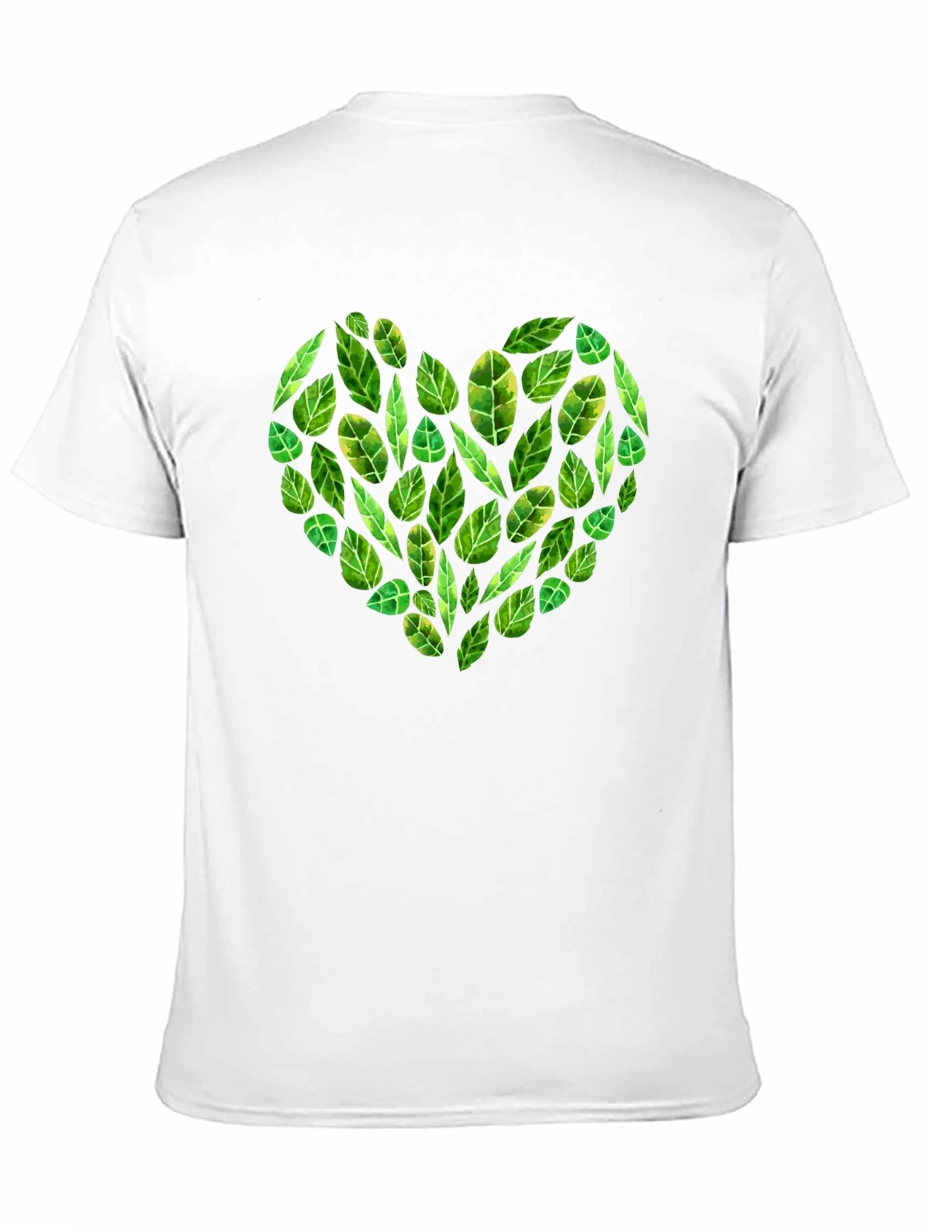 Black Leaf Heart Graphic Black T-Shirt view 11