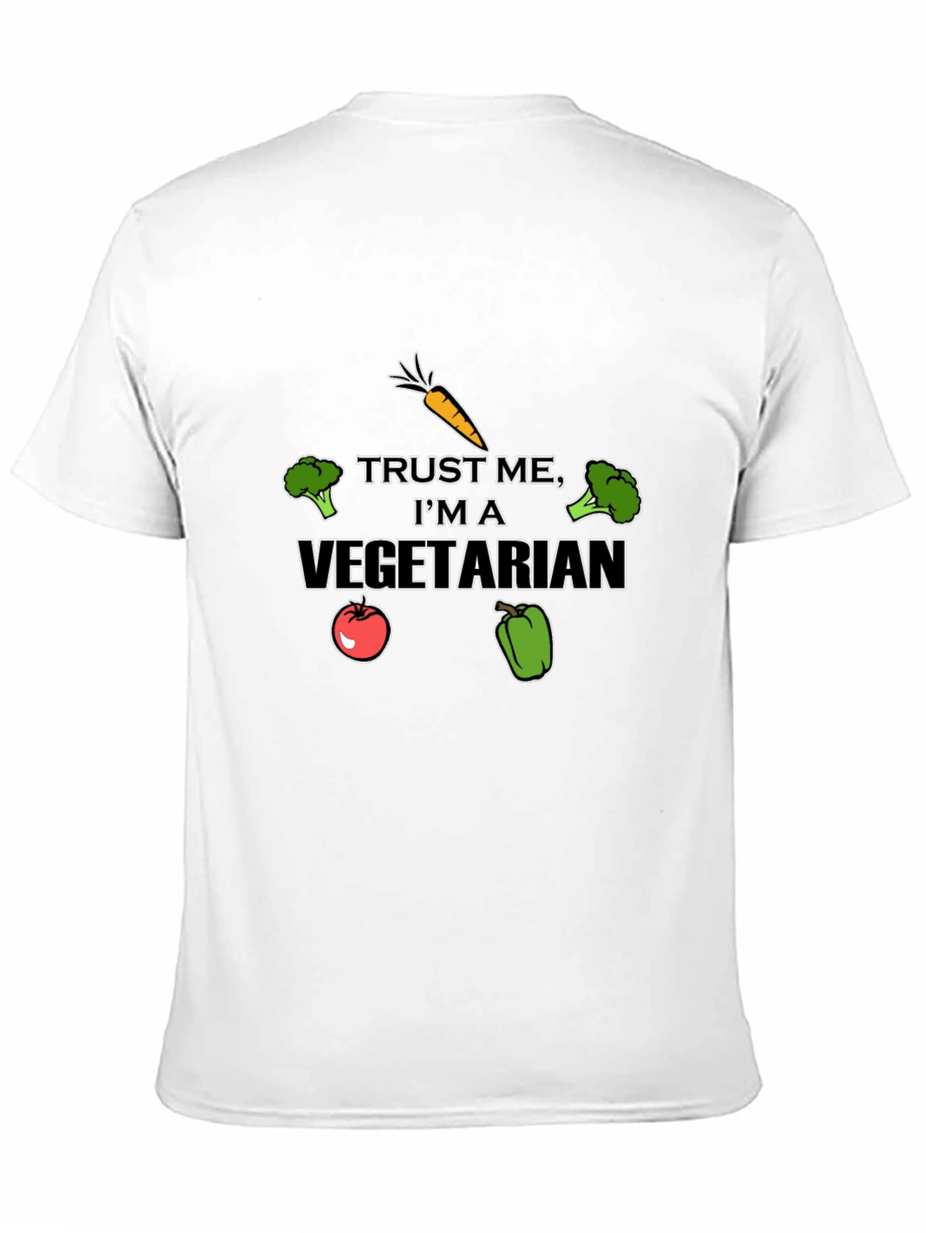 Black Vegetarian Graphic T-Shirt - Funny Vegan Tee view 11