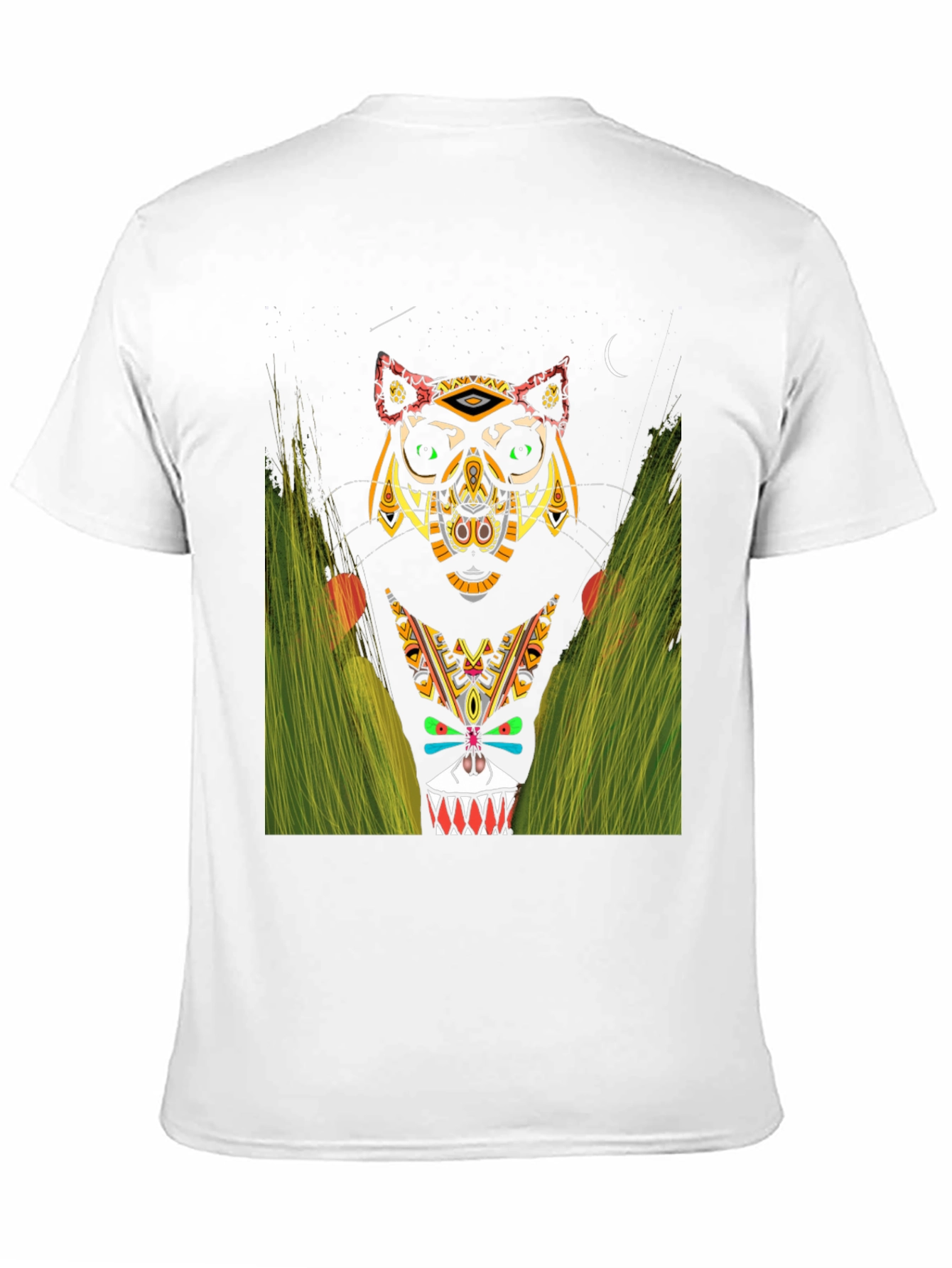 Black Tribal Totem Animal Graphic Tee view 11