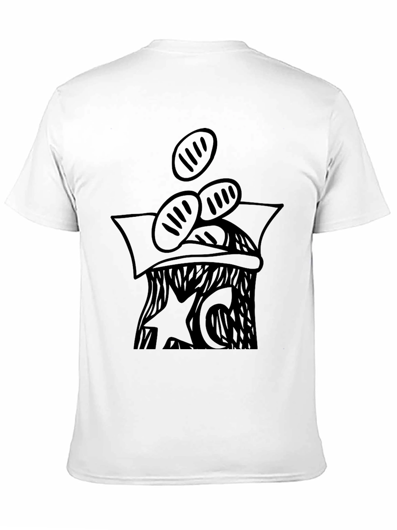 Black Graphic Print Black T-Shirt view 11