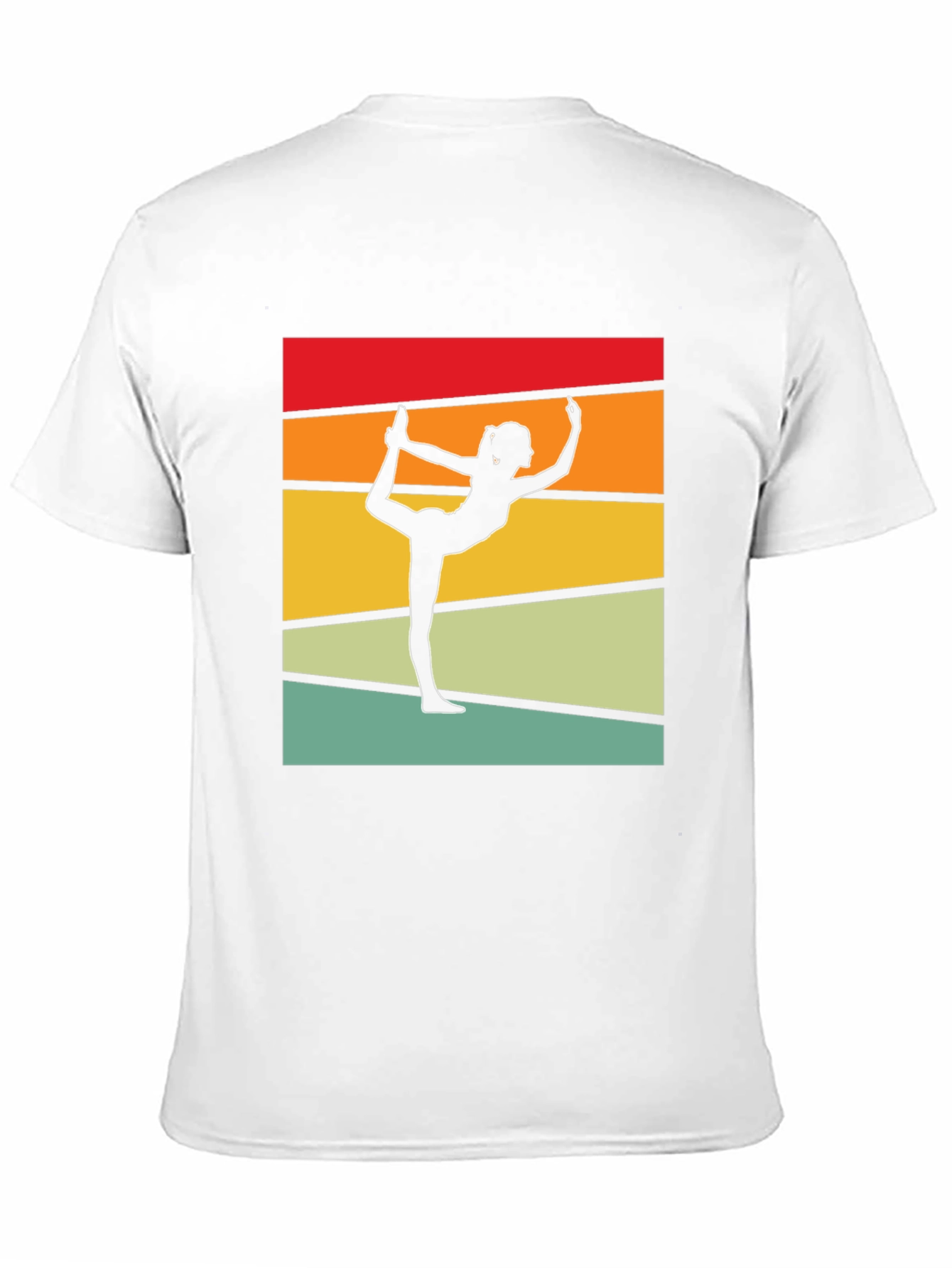 Black Yoga Pose Silhouette T-Shirt Retro Design view 11