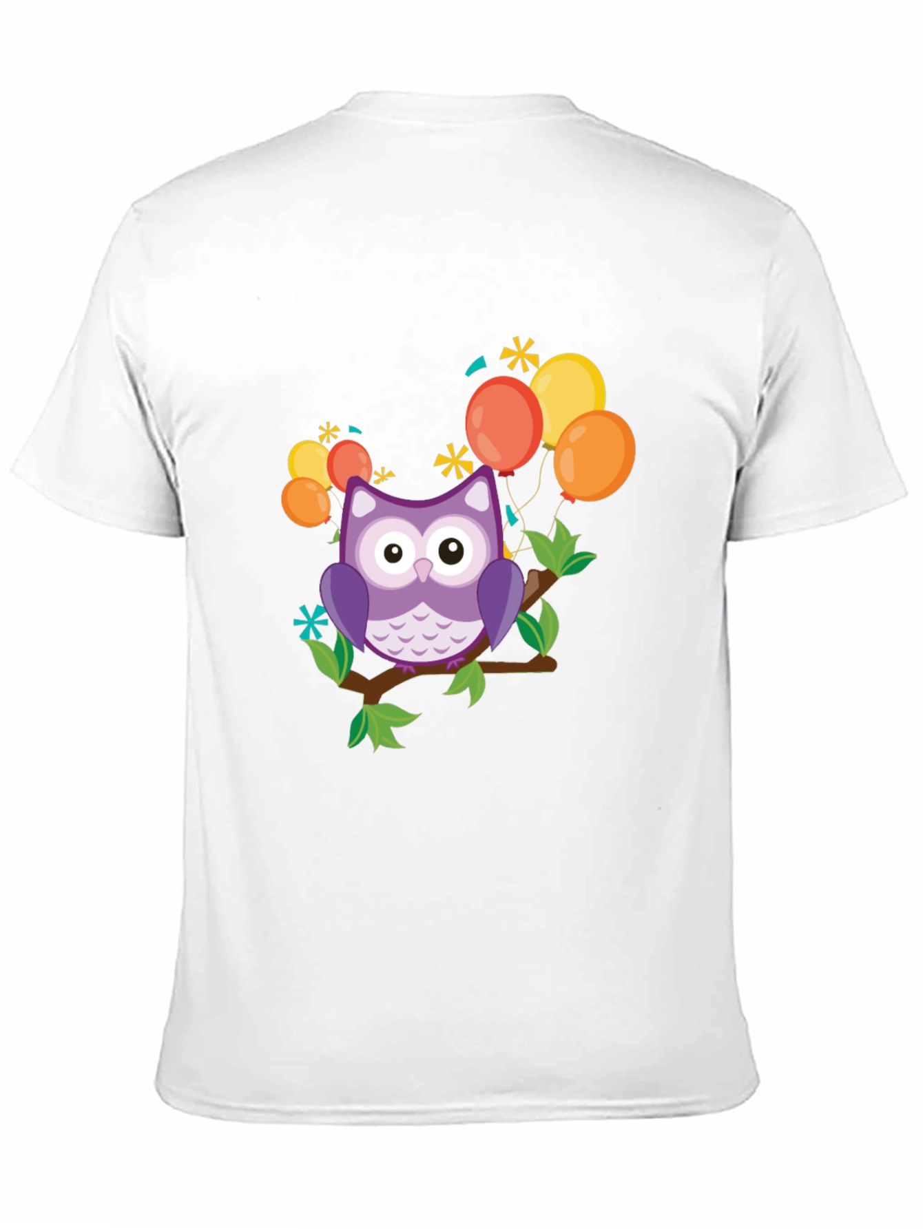 Cute Owl on Branch Graphic Tee - 11