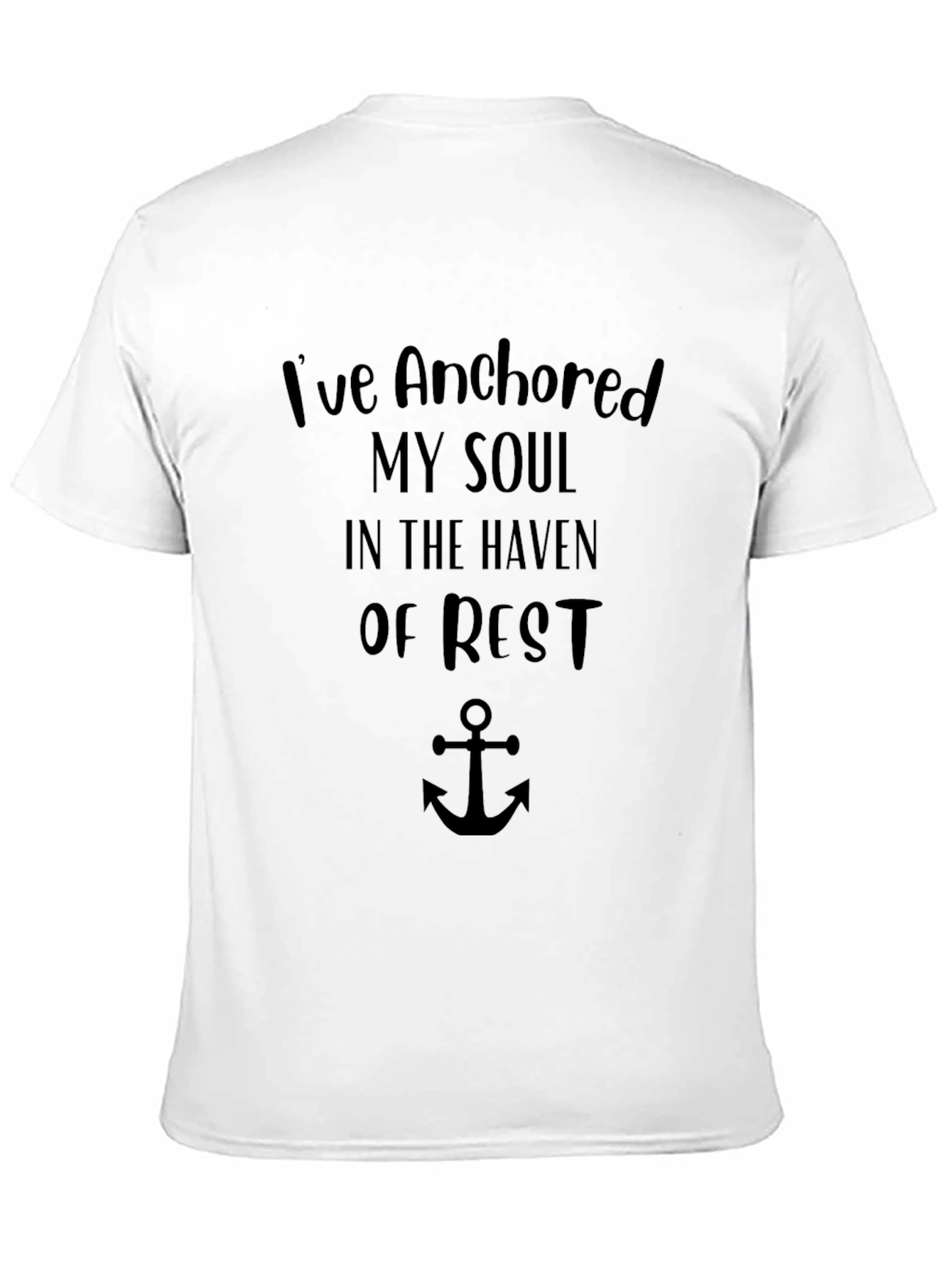Black Anchored Soul Haven Rest T-Shirt view 11