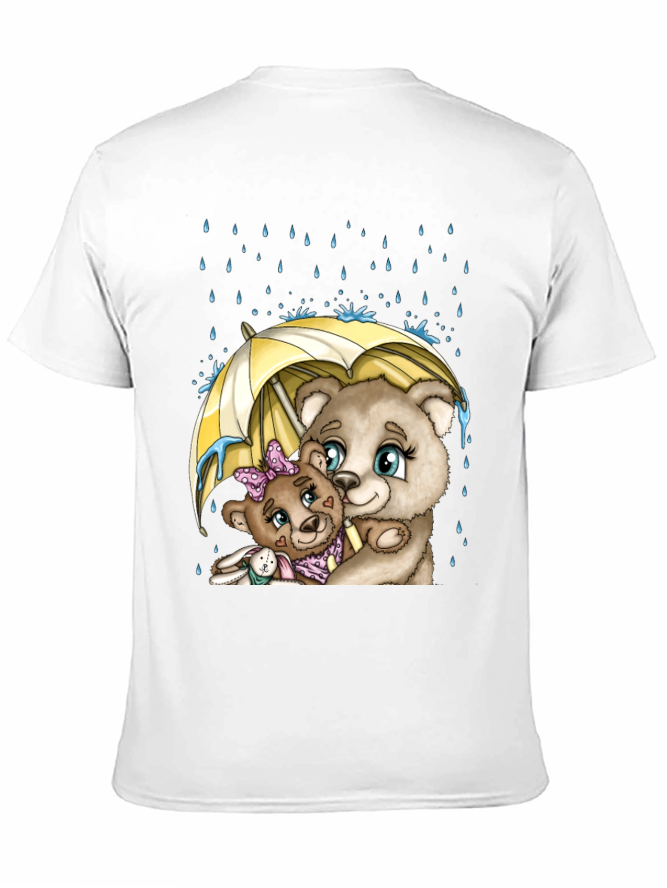 Black Bear Family Under Umbrella T-Shirt view 11
