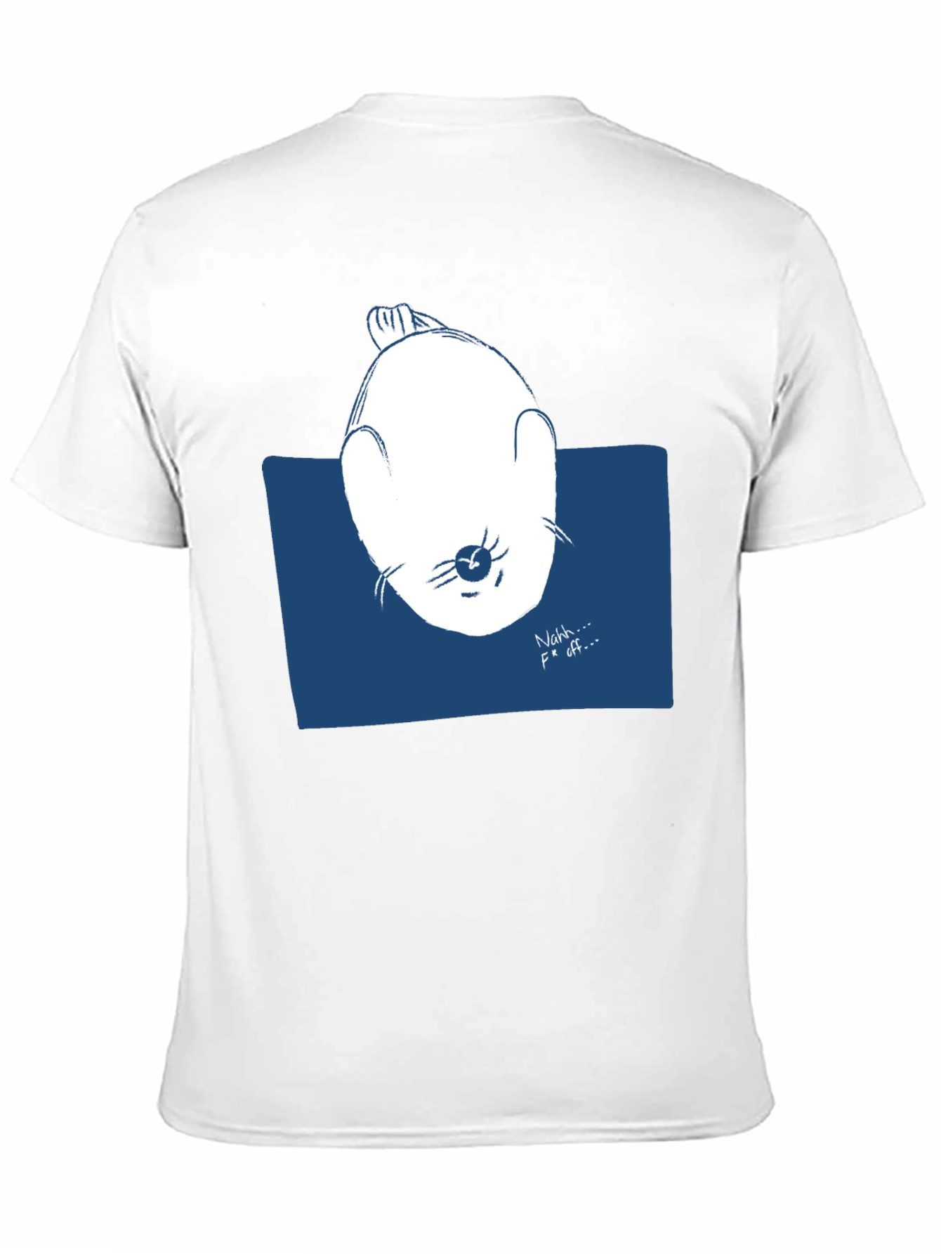 Black Funny Seal Graphic Tee - "Nahh... F Off..." Black T-Shirt view 11