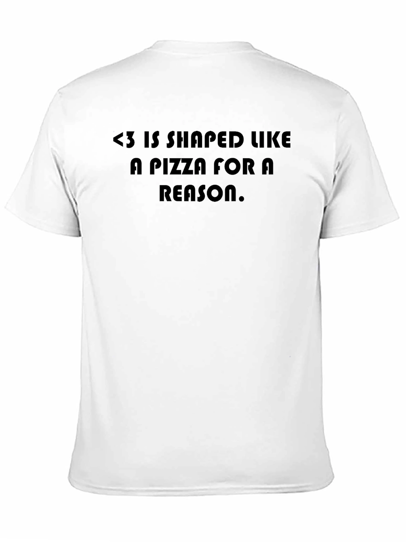 Black Pizza Shaped Love T-Shirt view 11