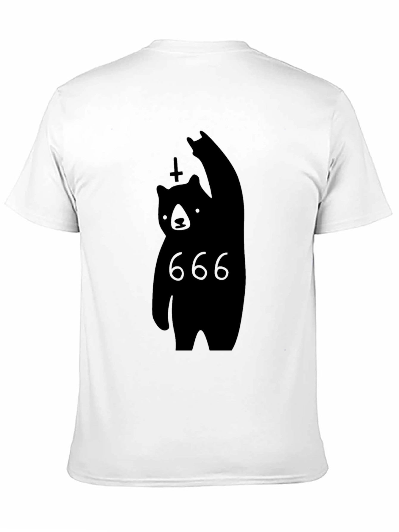 Black Black Bear 666 Graphic Tee - Rock & Roll Style view 11
