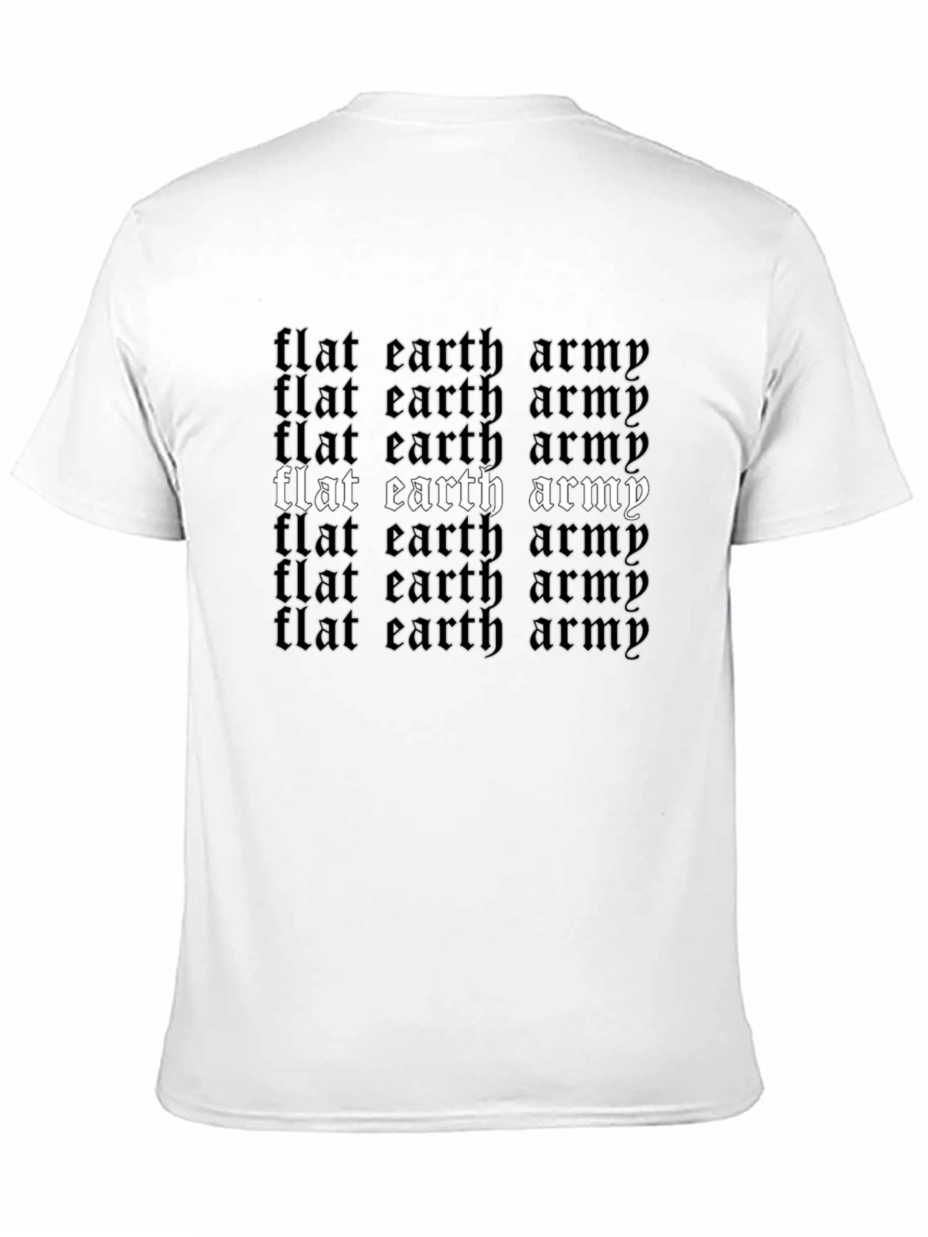 Black Flat Earth Army Graphic T-Shirt - Conspiracy Theory Tee view 11