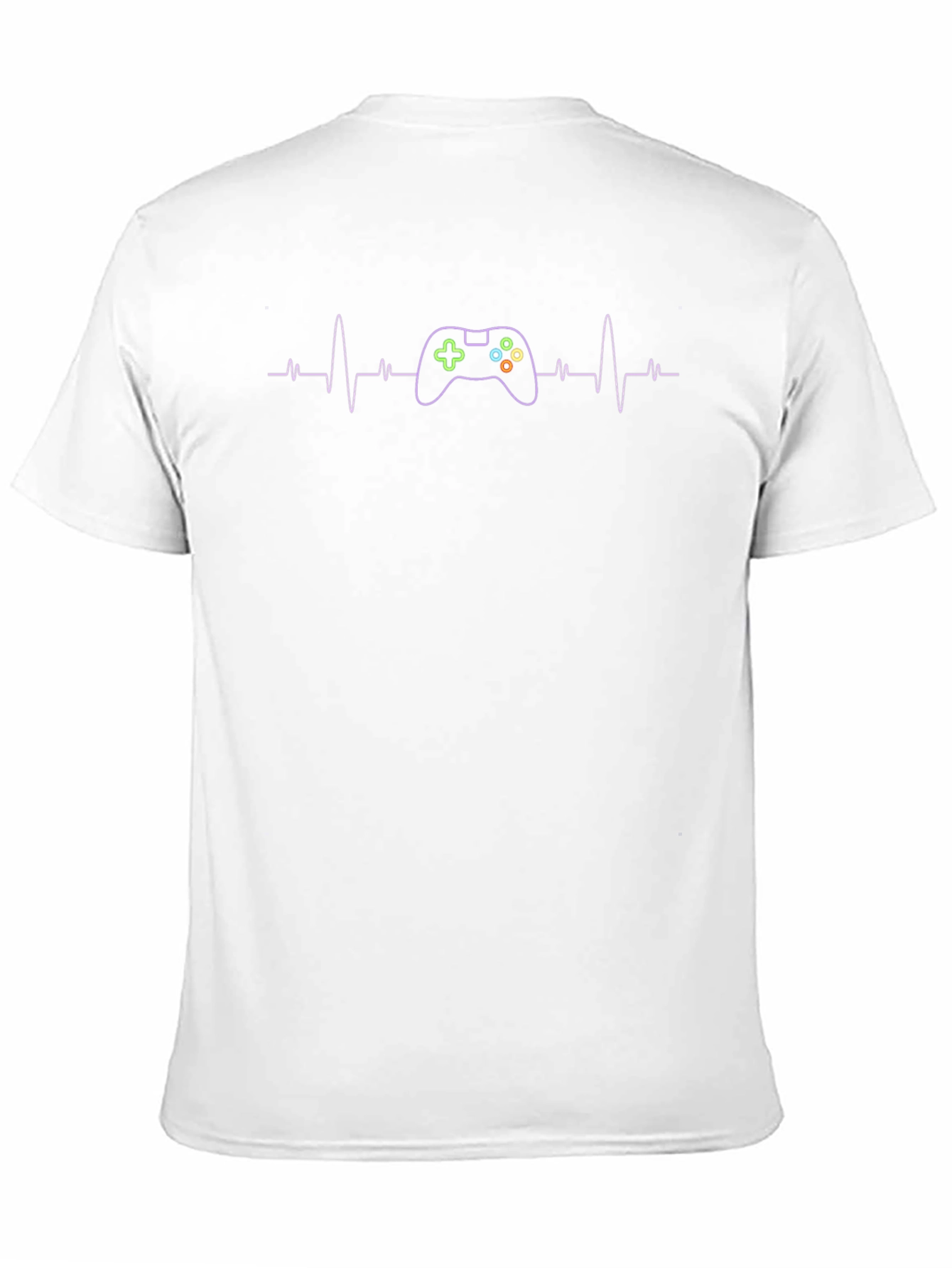 Black Gamer Heartbeat T-Shirt - Black Cotton Tee view 11