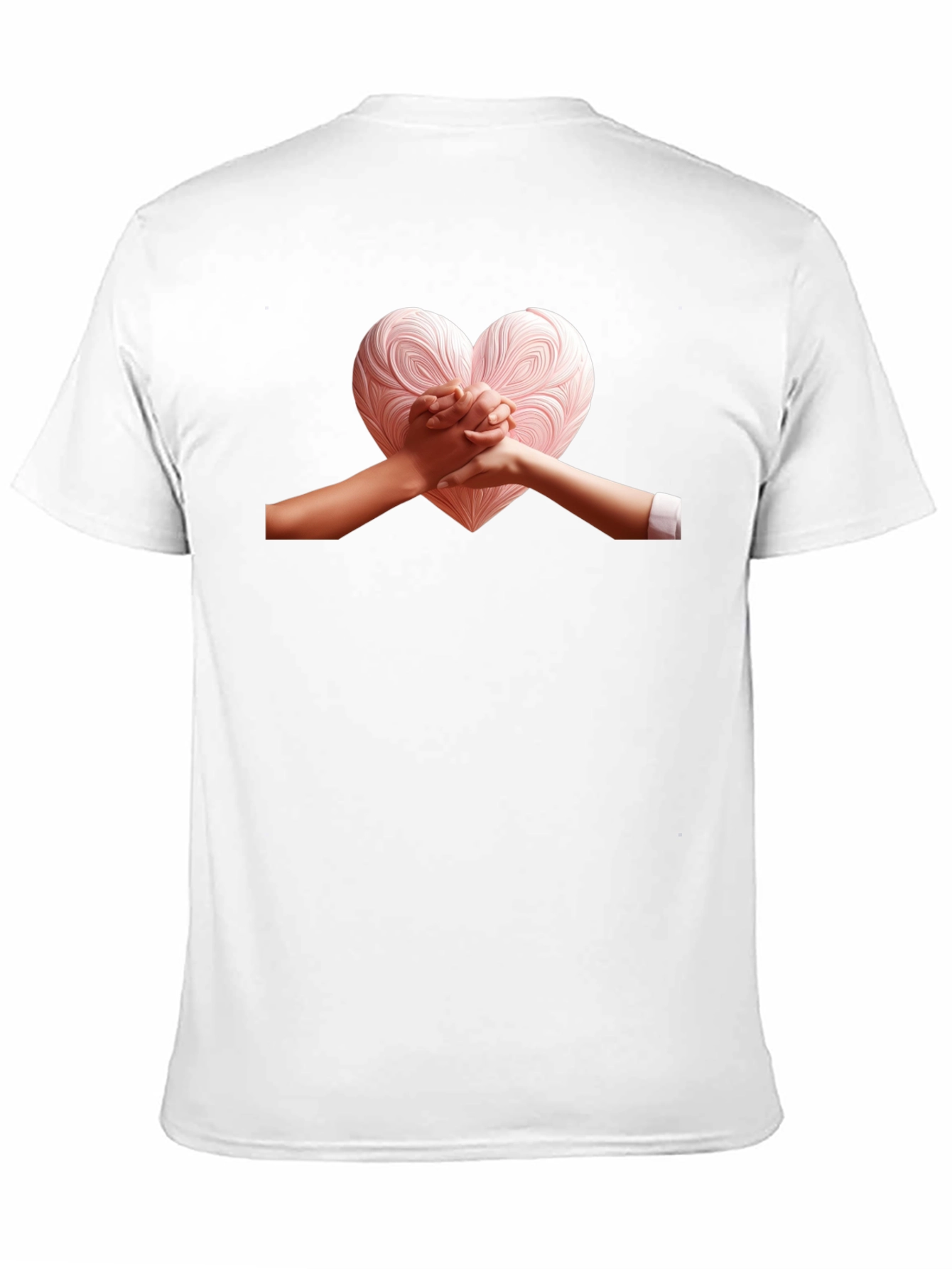 Black Heart Hands Graphic Tee - Stylish Black T-Shirt view 11
