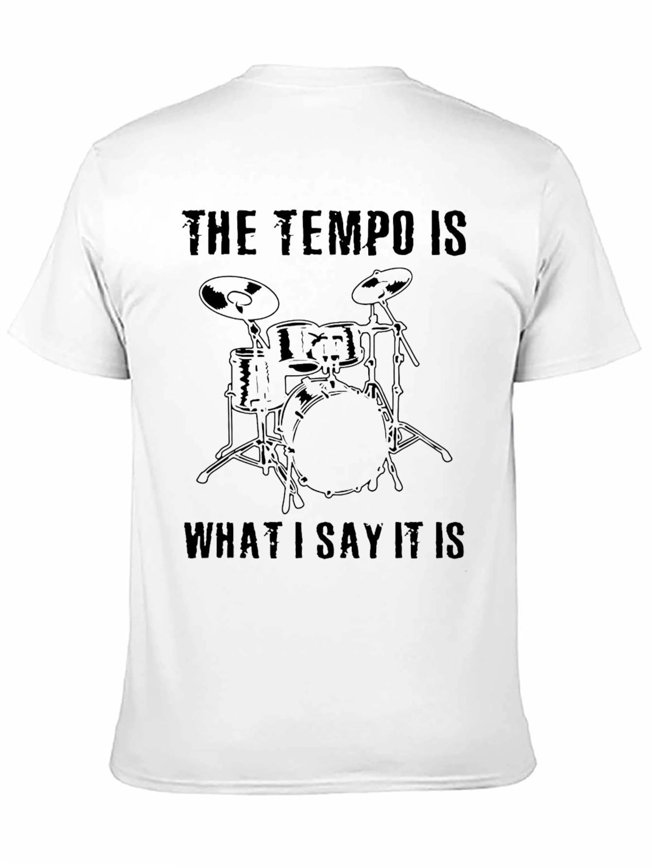 Black Tempo Drummer Black T-Shirt - Music Humor view 11