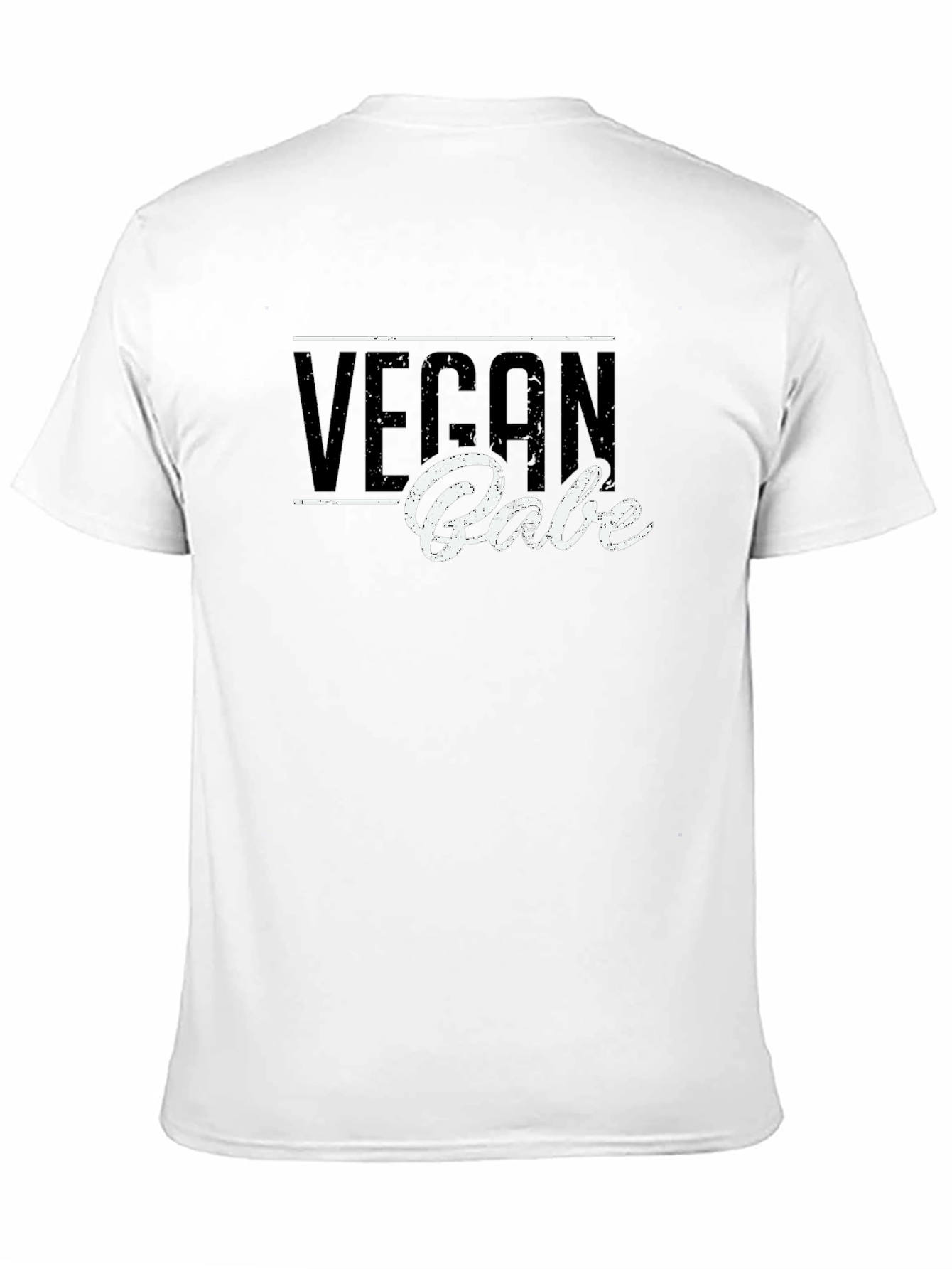 Black Vegan Babe Black T-Shirt - Stylish Vegan Apparel view 11