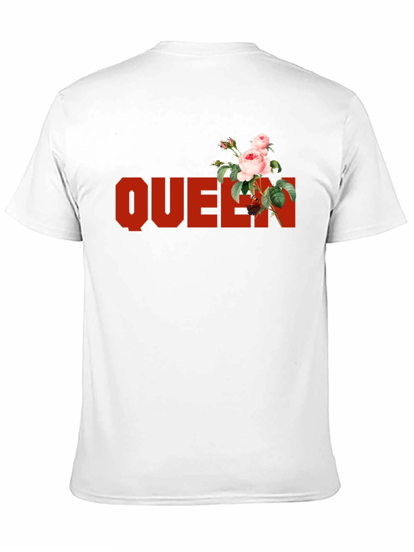 Black Queen Rose Graphic Tee - Black Cotton T-Shirt view 11