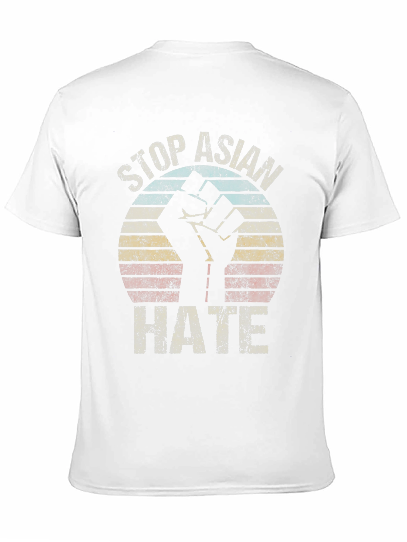 Black Stop Asian Hate T-Shirt Fist Graphic Tee Activism view 11