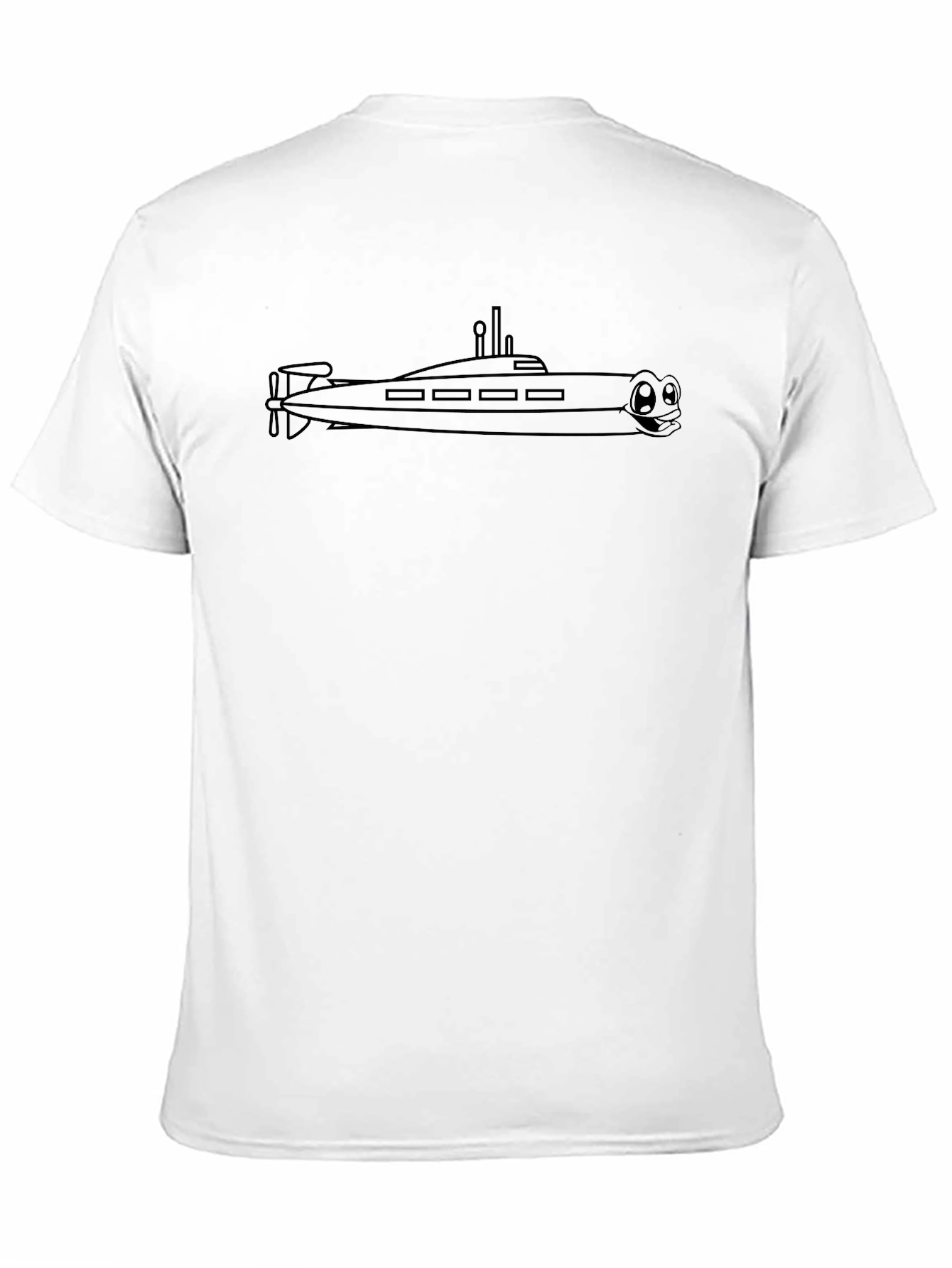 Black Cartoon Submarine Graphic Tee - Black view 11