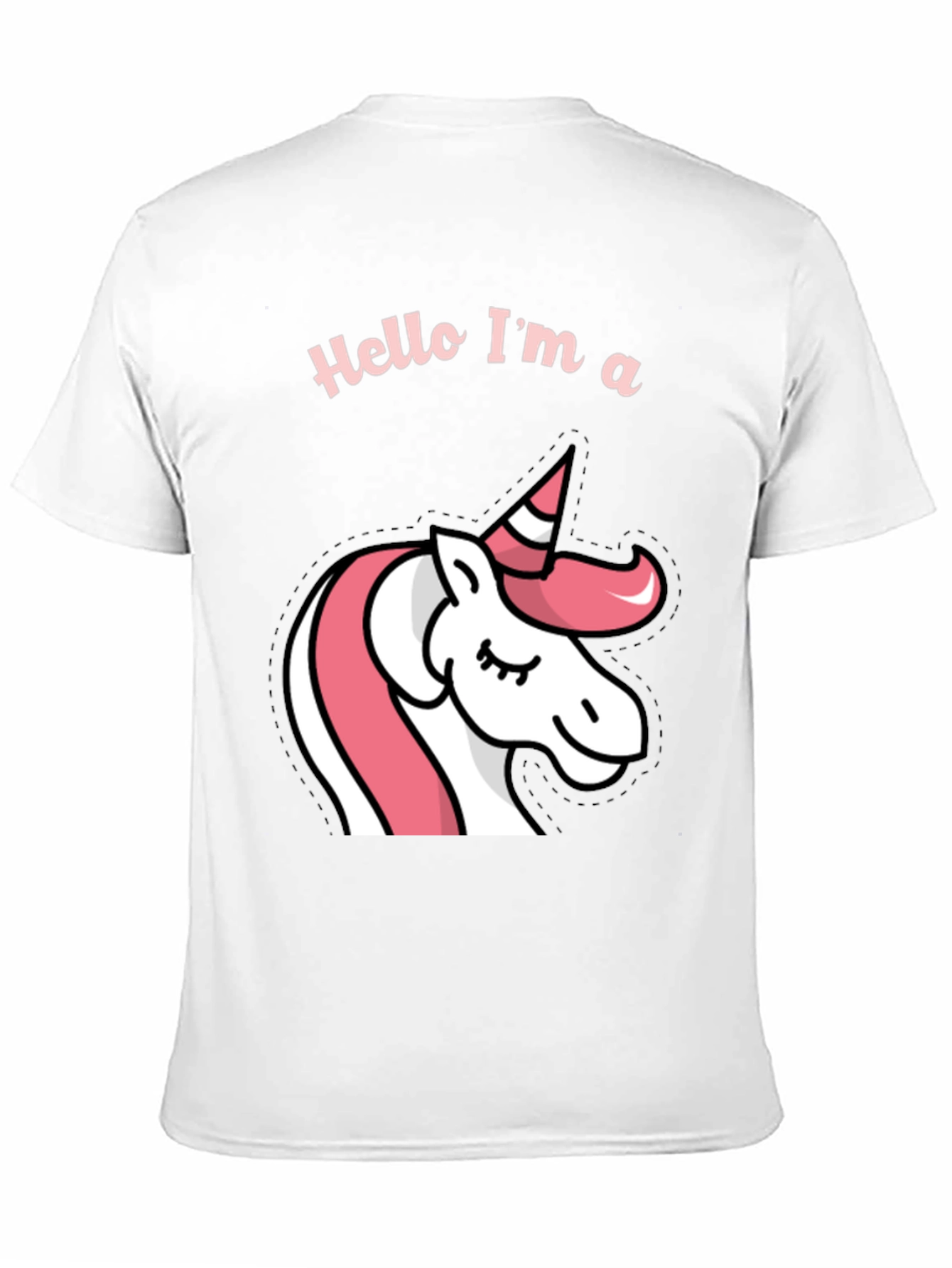 Black Hello I'm a Unicorn Black T-Shirt view 11