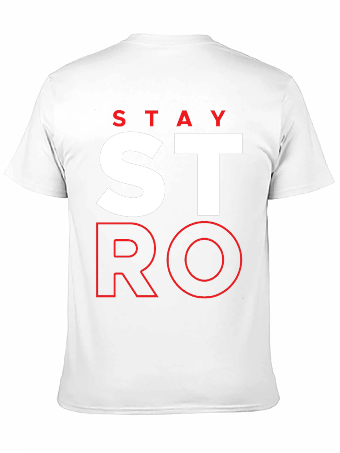 Black Stay Strong Graphic Print Men's T-Shirt view 11