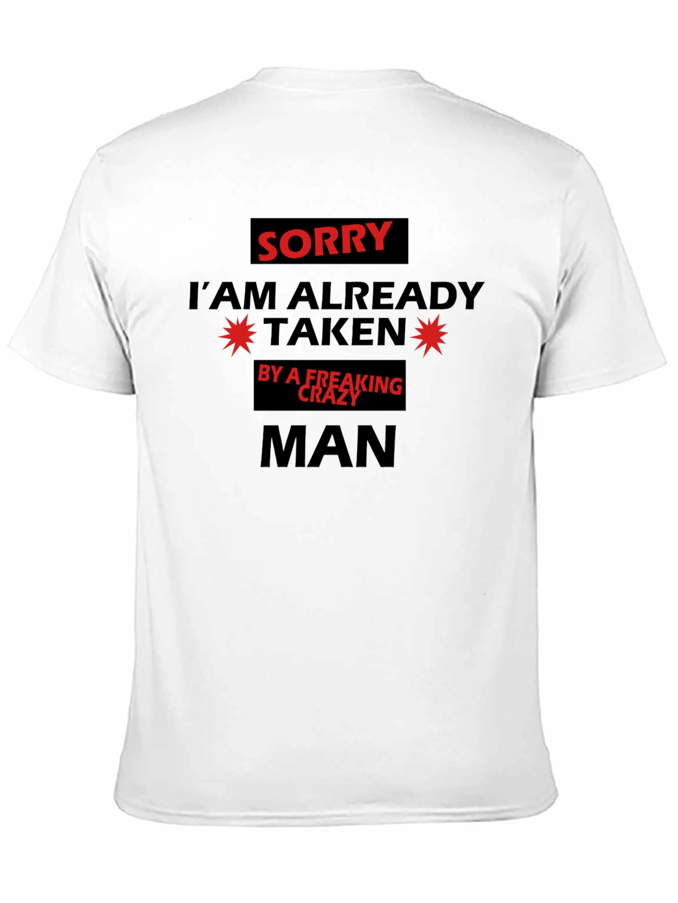 Black Taken by a Crazy Man Graphic Tee - Black Cotton Blend T-Shirt view 11