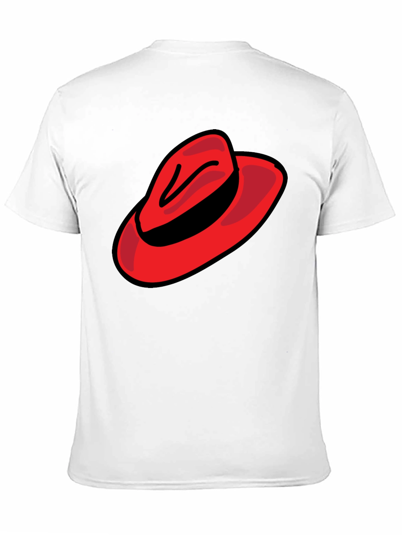 Black Red Hat Graphic Tee - Casual Black T-Shirt view 11