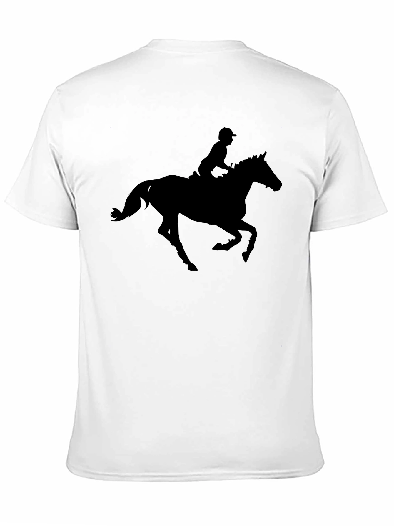 Black Equestrian Silhouette Graphic Tee - Black Cotton Comfort view 11