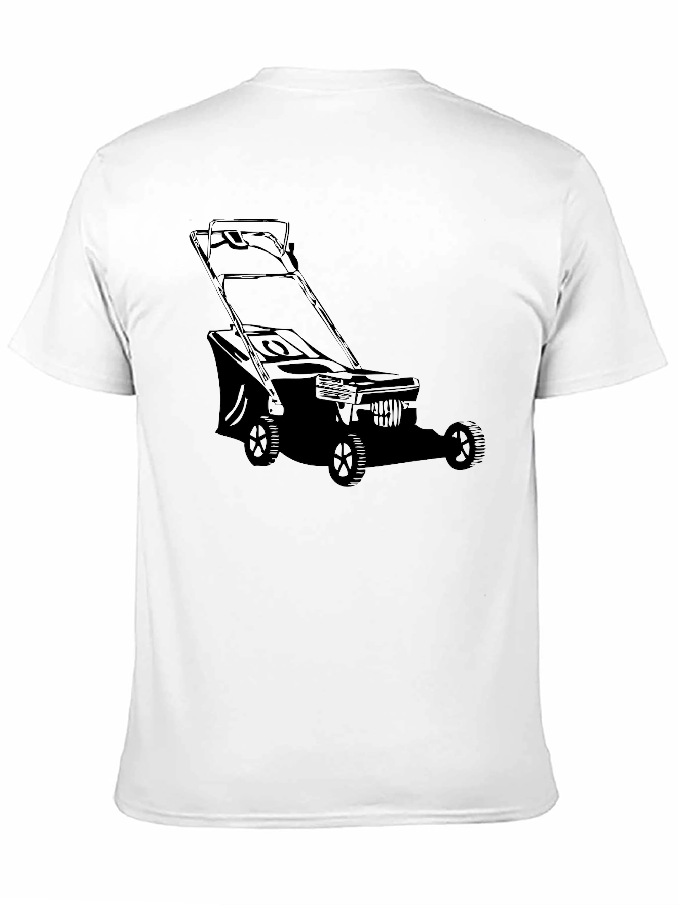 Black Lawnmower Graphic Tee - Black Cotton Blend Shirt view 11