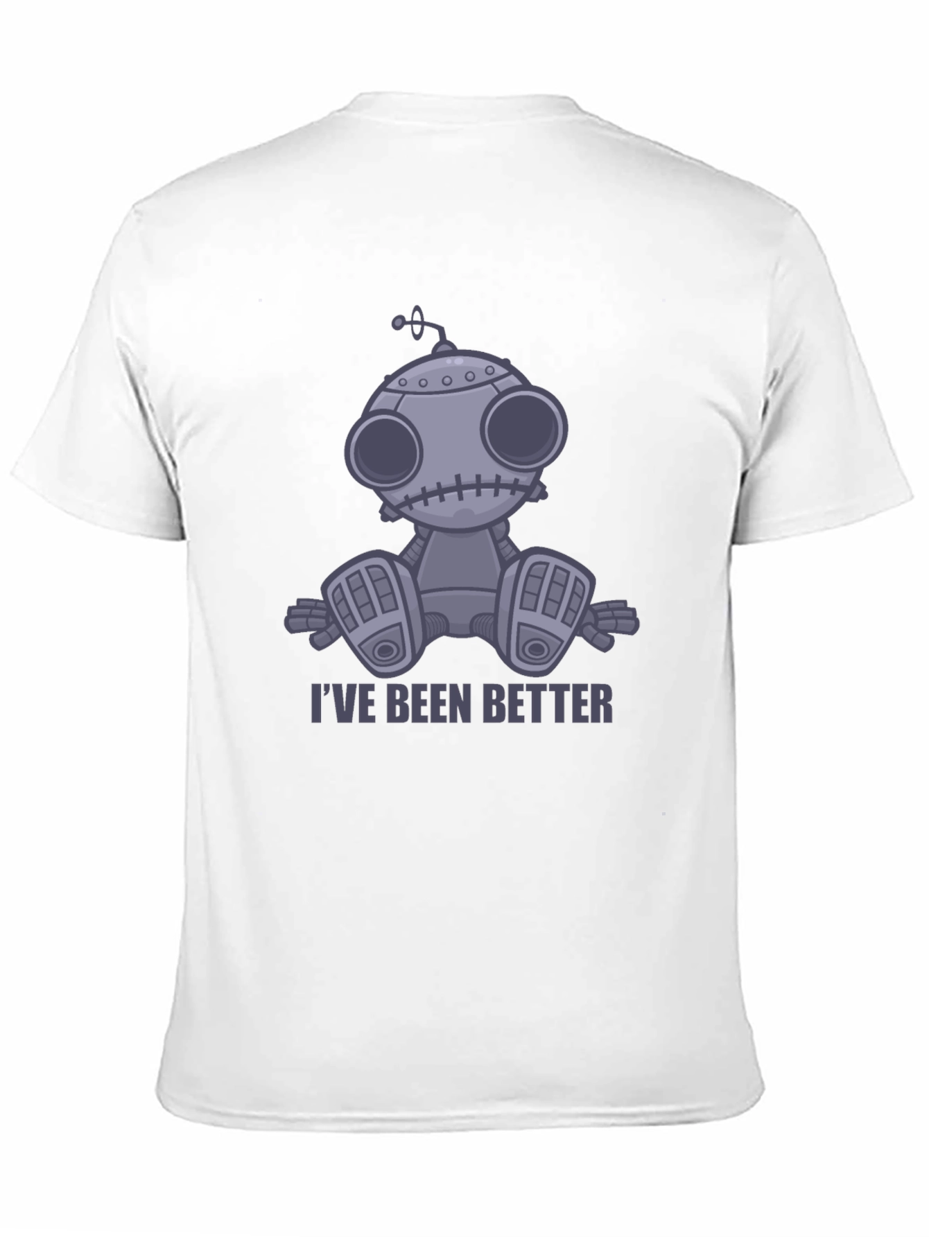 Black I've Been Better Robot T-Shirt - Unisex Graphic Tee view 11