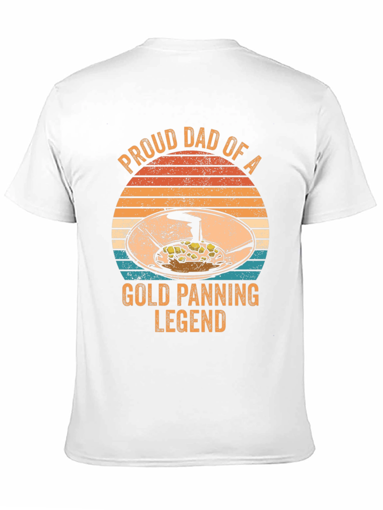 Black Proud Dad of a Gold Panning Legend T-Shirt view 11