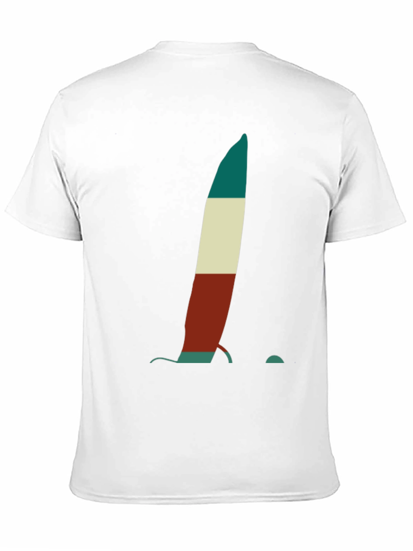 Black Abstract Sailboat Tee - Black Cotton Graphic T-Shirt view 11