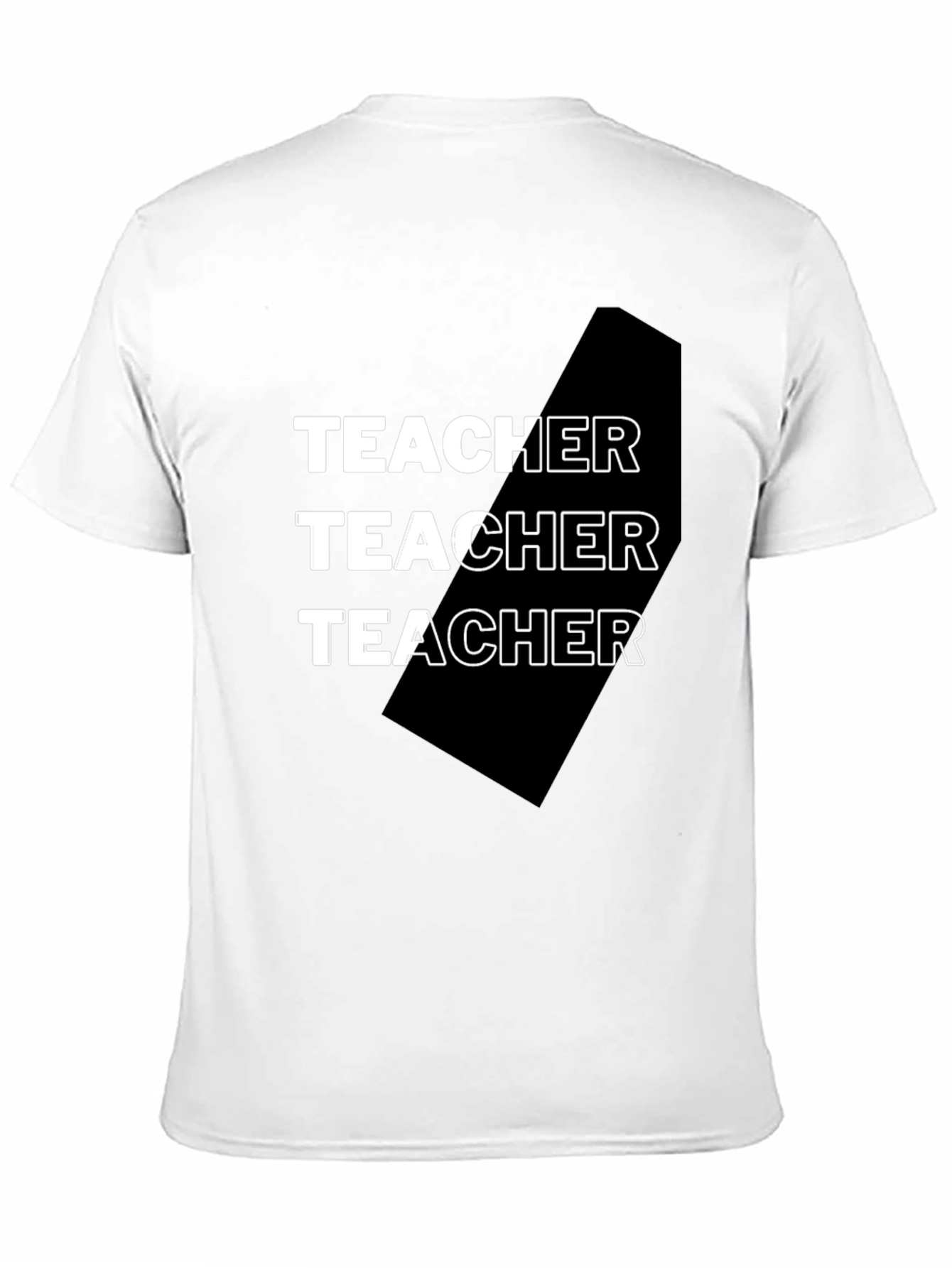 Black Teacher Graphic Tee - Black Cotton Blend T-Shirt view 11