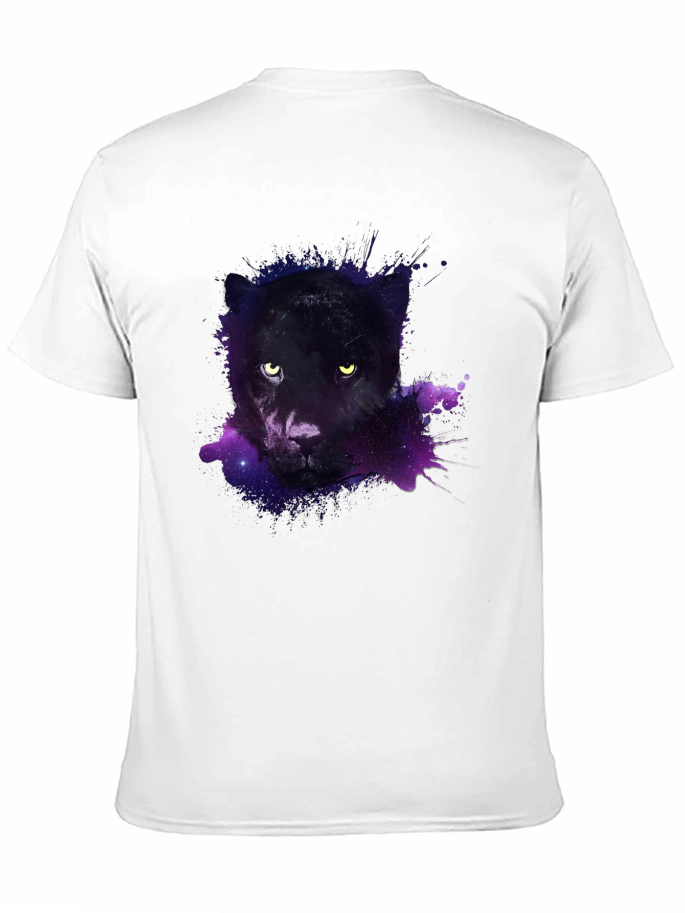 Black Galaxy Panther Graphic Tee - Men's Black T-Shirt view 11