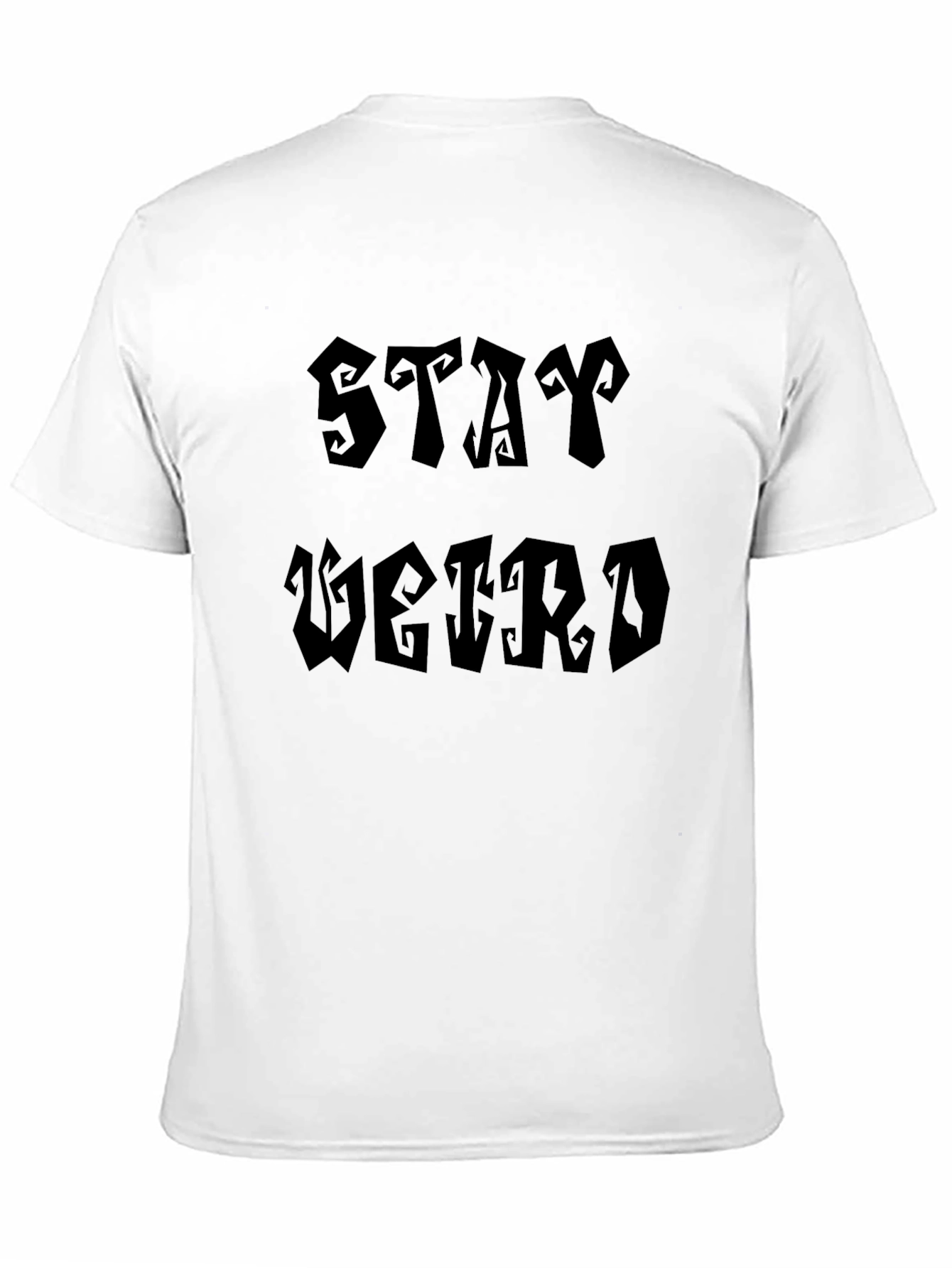 Black Stay Weird Graphic Tee - Black view 11